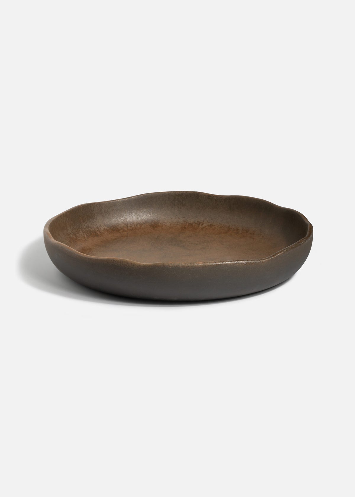 Plato hondo Bonna Cresta Bazalith de porcelana café de 25 cm y 870 ml, vista completa.