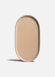 Vista superior del plato ovalado Mirage Ripple 33 x 18 cm