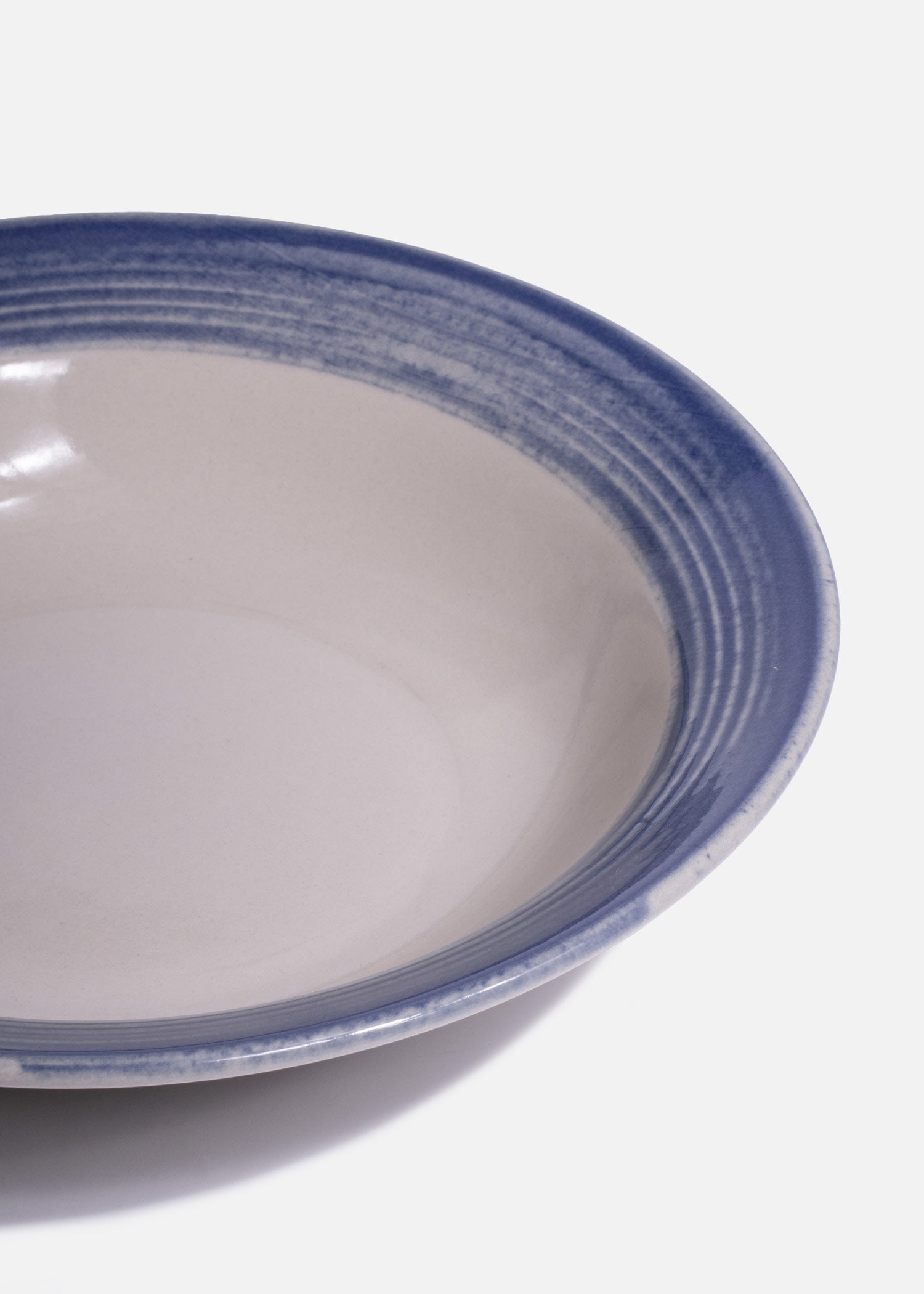 Plato de cerámica azul de 380 ml para sopa