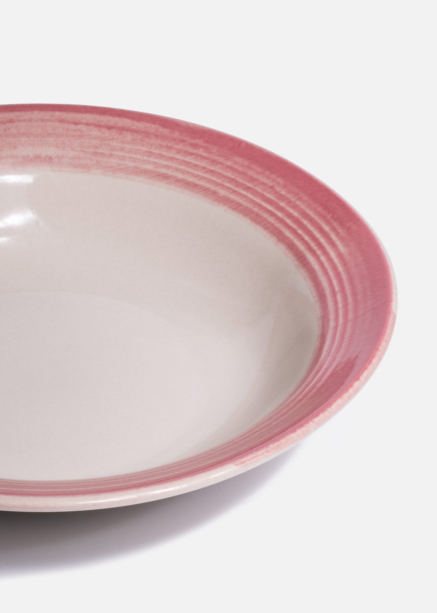 Plato de cerámica rosa de 380 ml para sopa