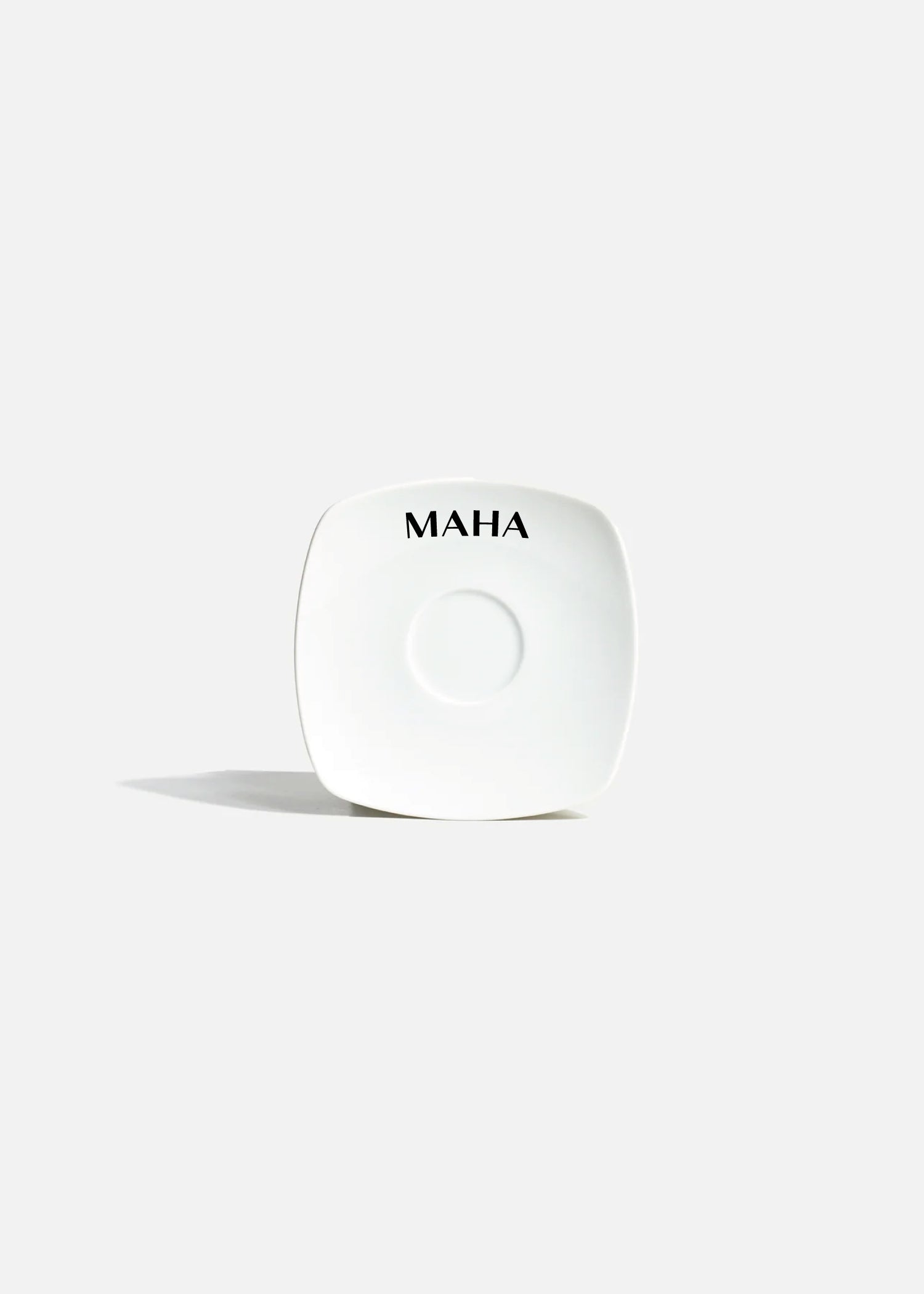 Plato taza de porcelana blanco personalizado logo simple Elegance 14 cm