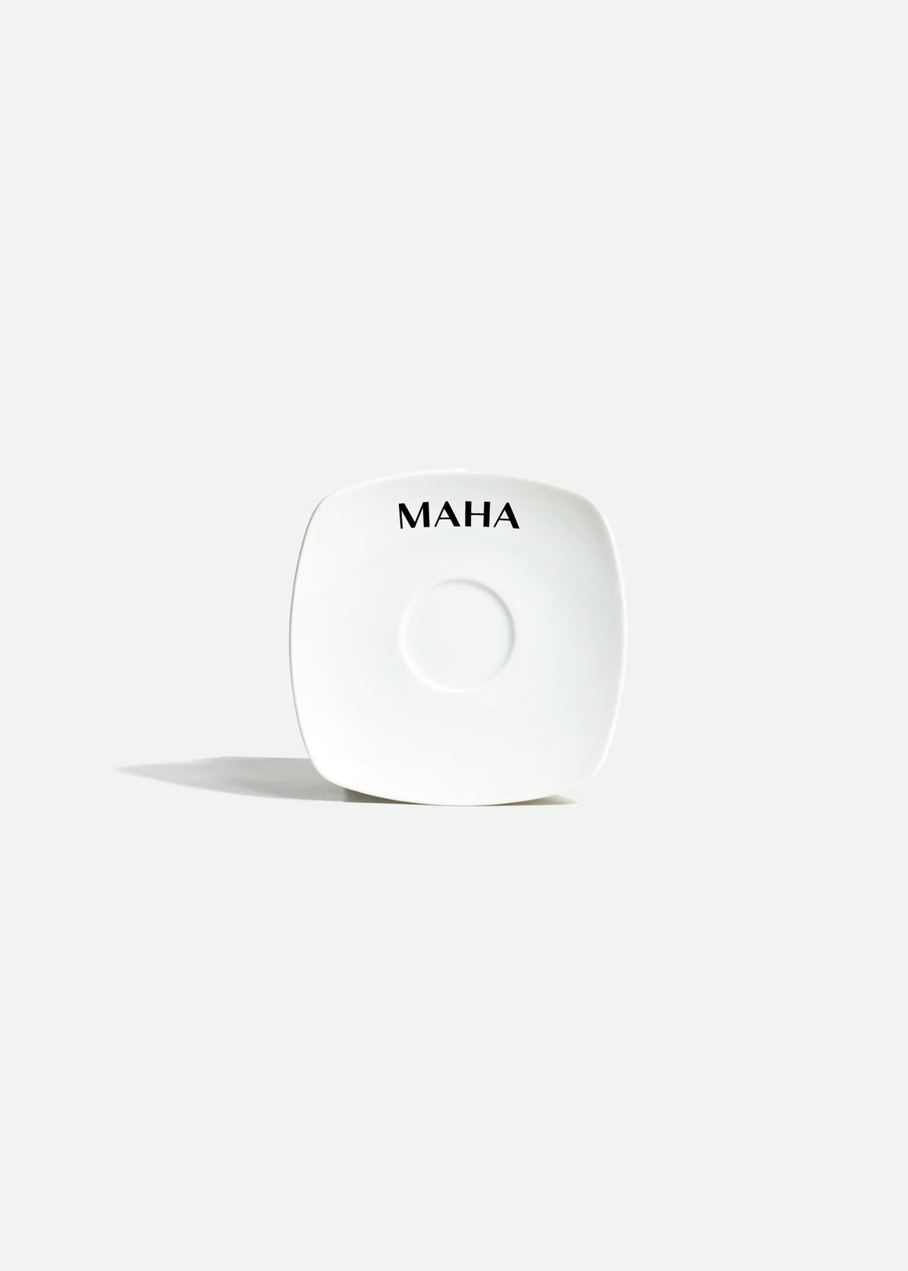 Plato taza de porcelana blanco personalizado logo simple Elegance 14 cm