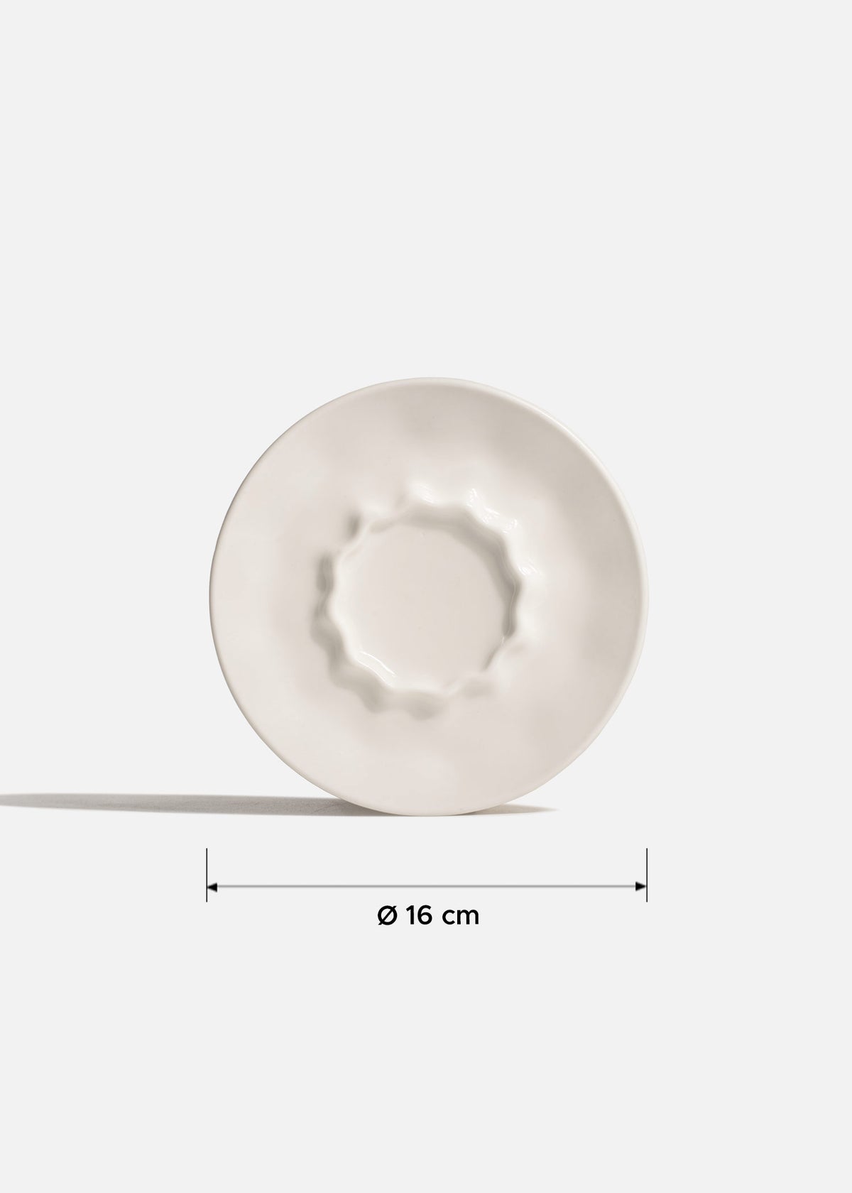 Plato para taza de porcelana blanco Raw Ø 16 cm — imagen de producto