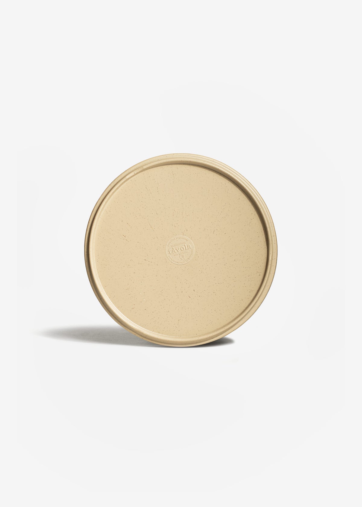Plato trinche Barcelona de melamina arena mate de 20 cm