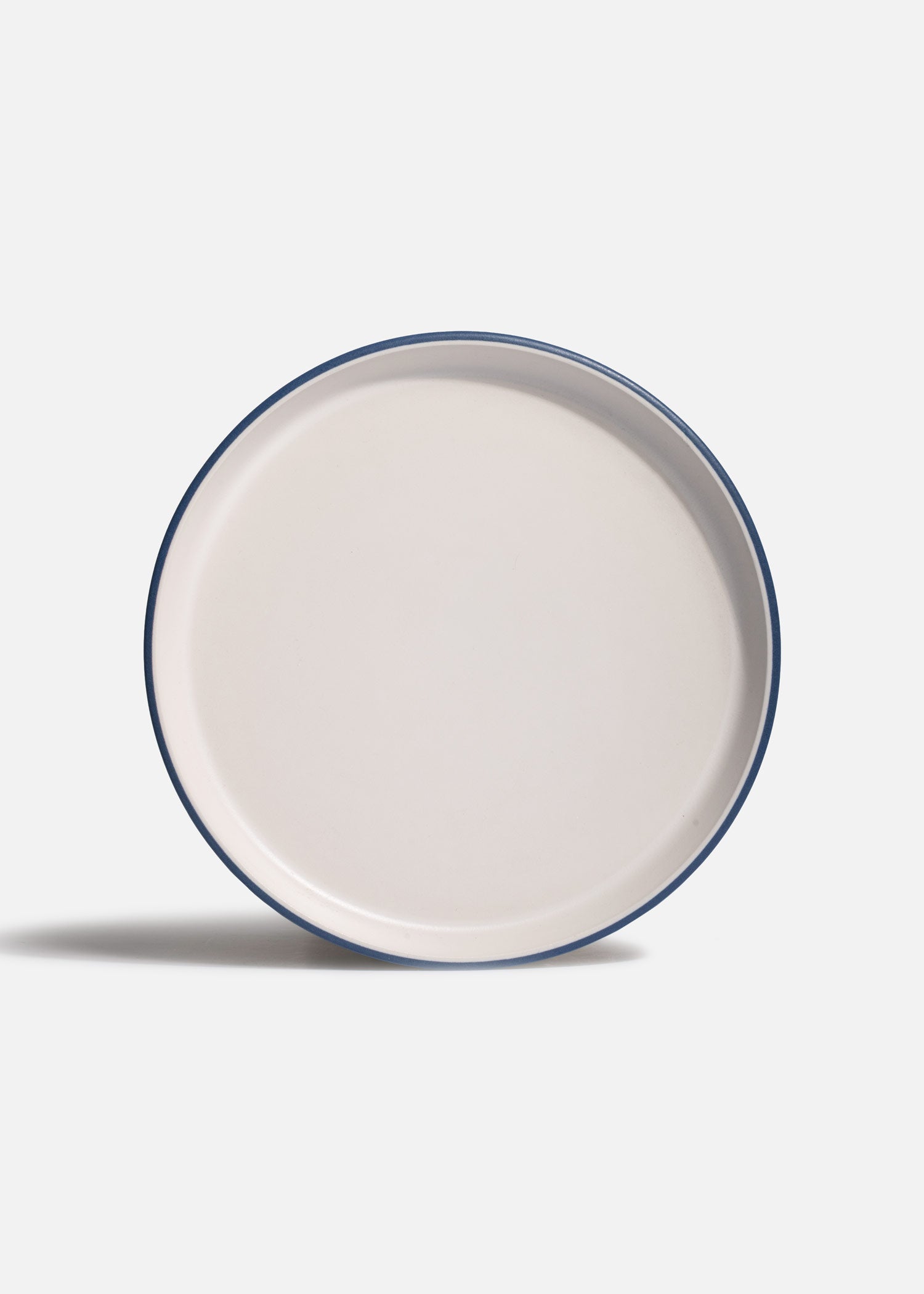 Plato trinche con borde elevado blanco filo azul Ø 24 cm