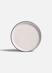 Plato trinche con borde elevado Alaska blanco filo azul Ø 20 cm