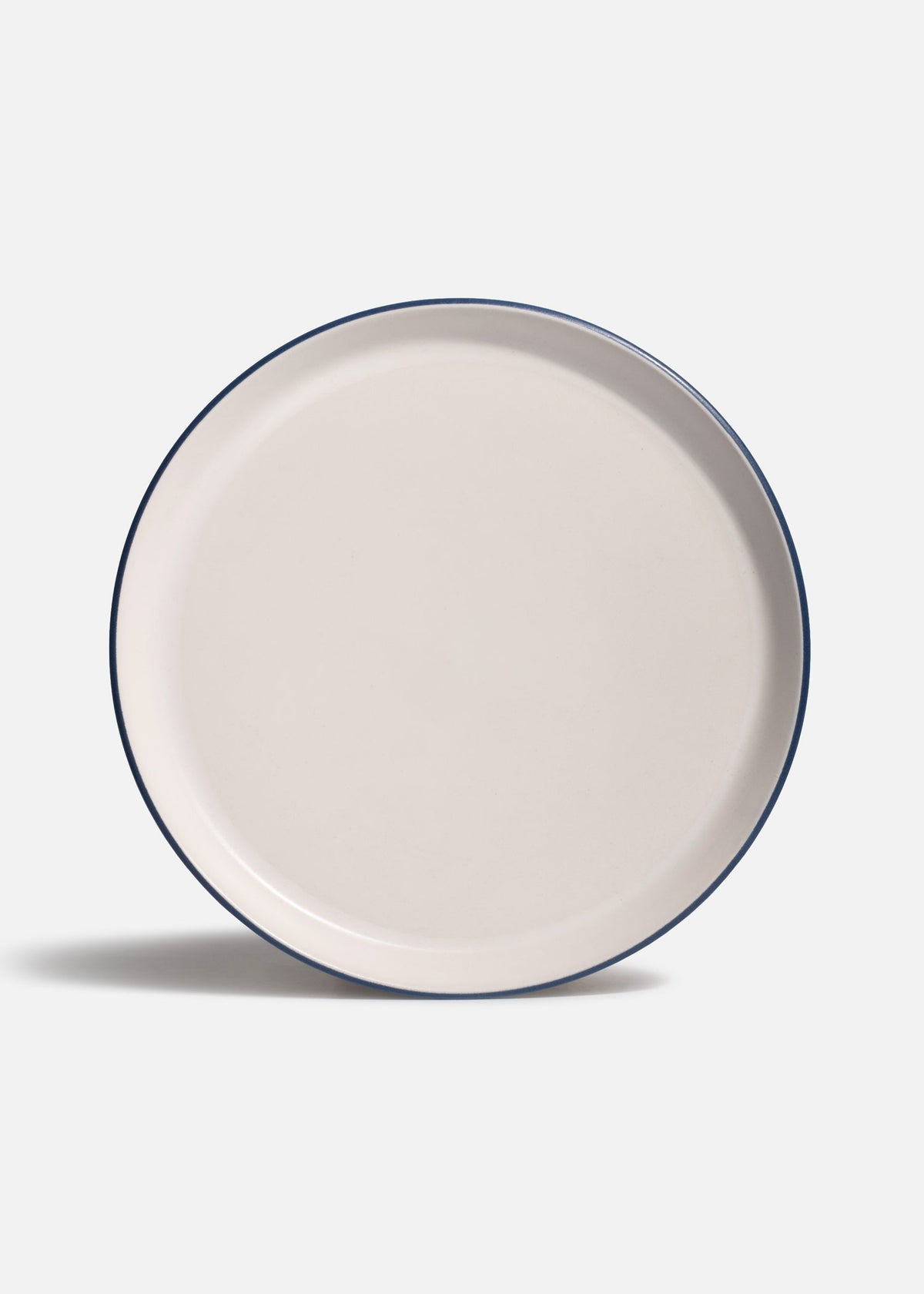 Plato trinche con borde elevado blanco filo azul Ø 27 cm