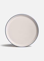 Plato trinche con borde elevado blanco filo azul Ø 27 cm