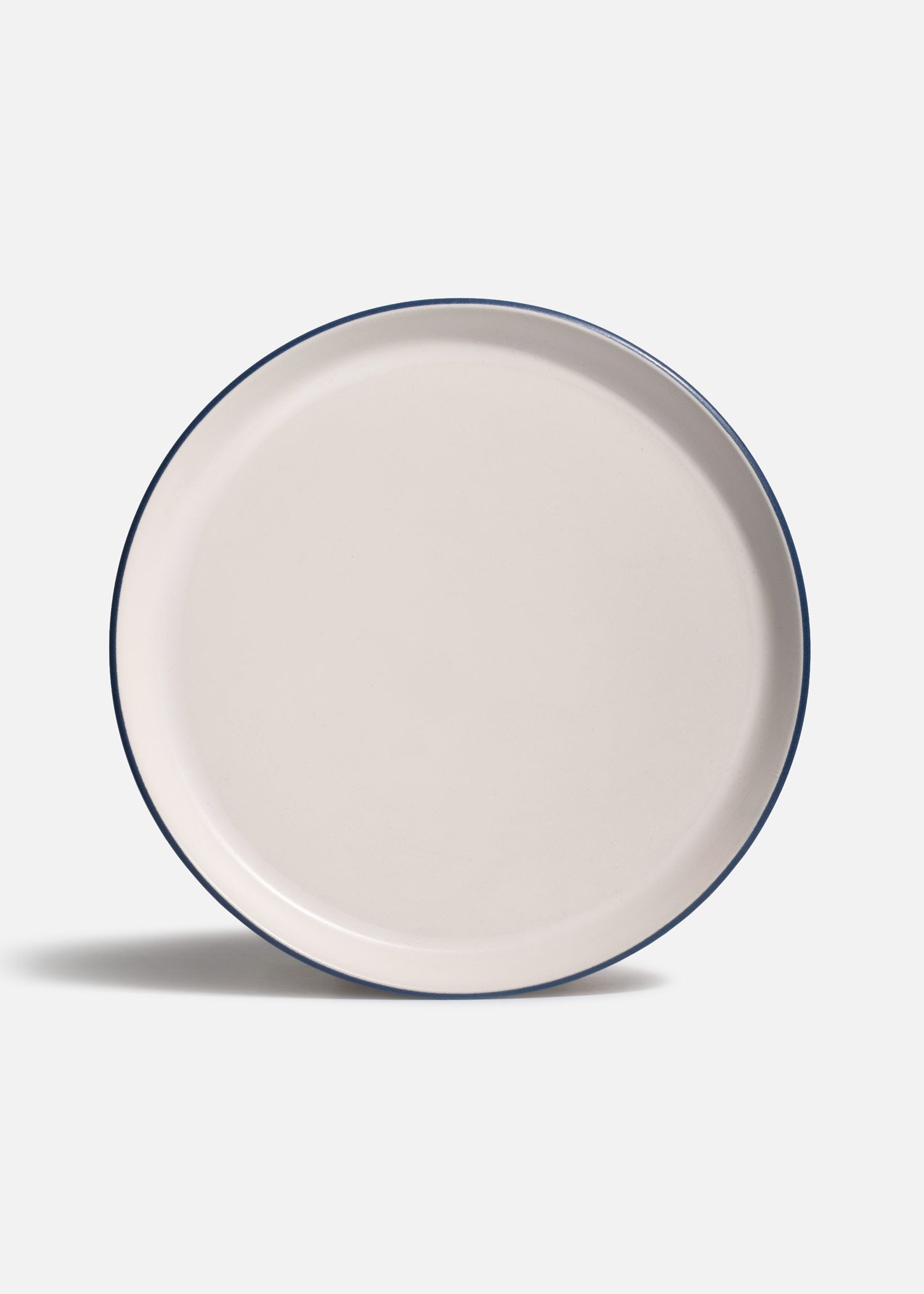 Plato trinche con borde elevado blanco filo azul Ø 27 cm