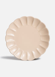 Plato trinche de cerámica beige mate Pétalo 26.5 cm