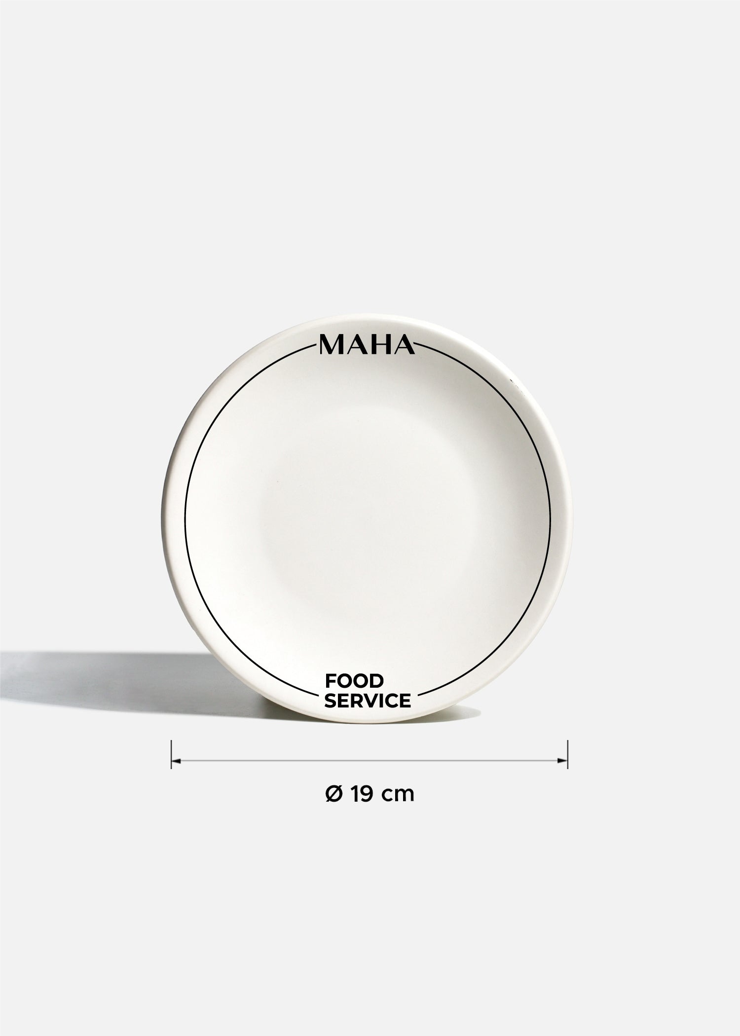 Plato trinche de cerámica blanco personalizado logo doble Baltimore 19 cm