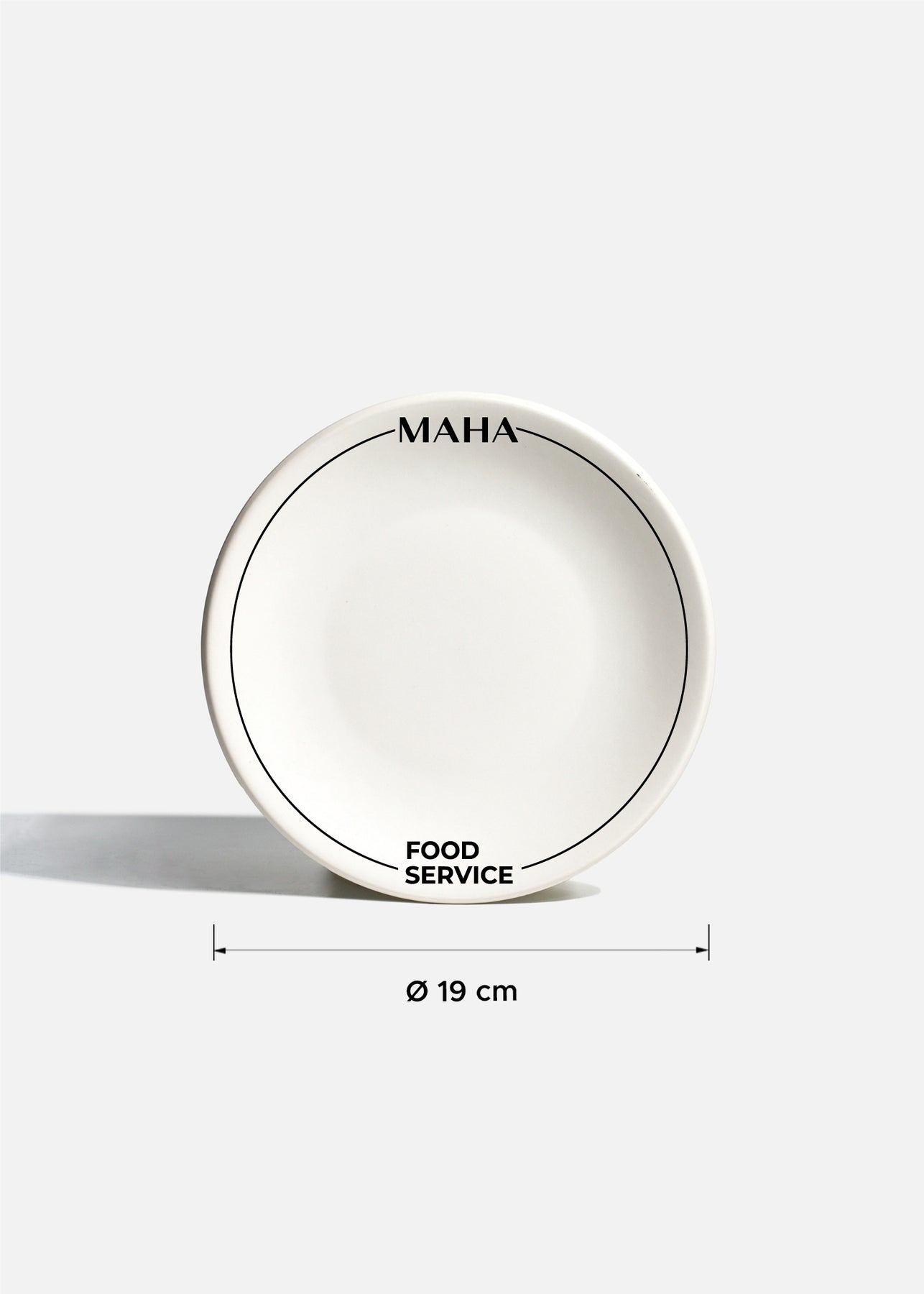 Plato trinche de cerámica blanco personalizado logo doble Baltimore 19 cm