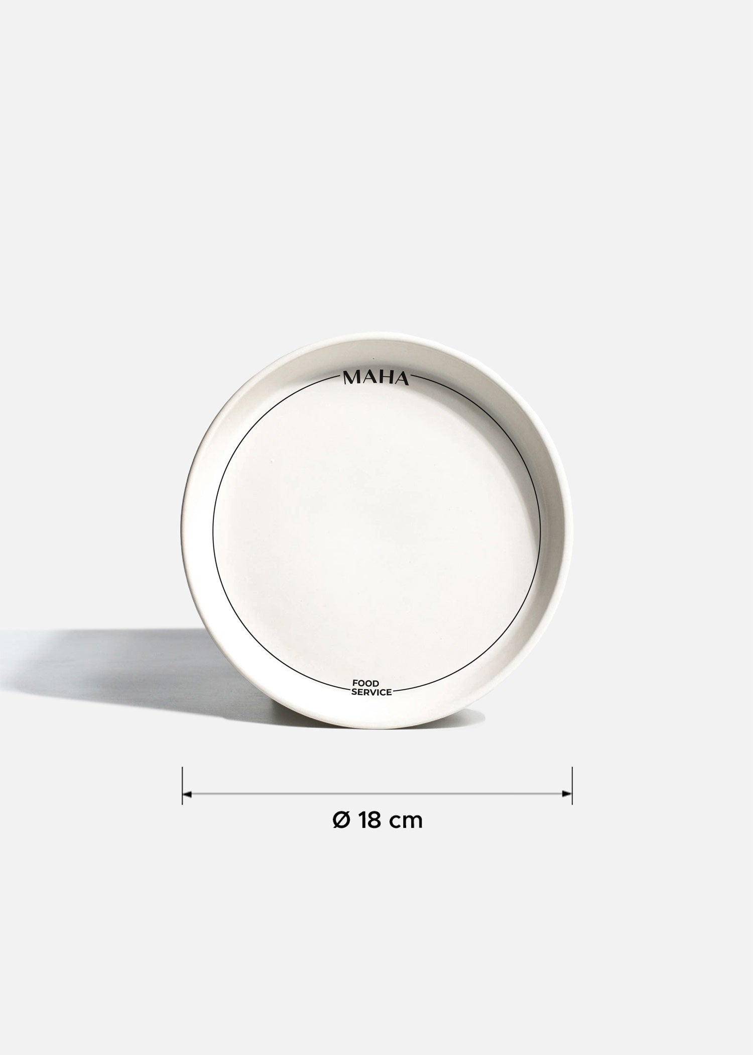 Plato trinche de cerámica blanco personalizado logo doble Bruce 19 cm