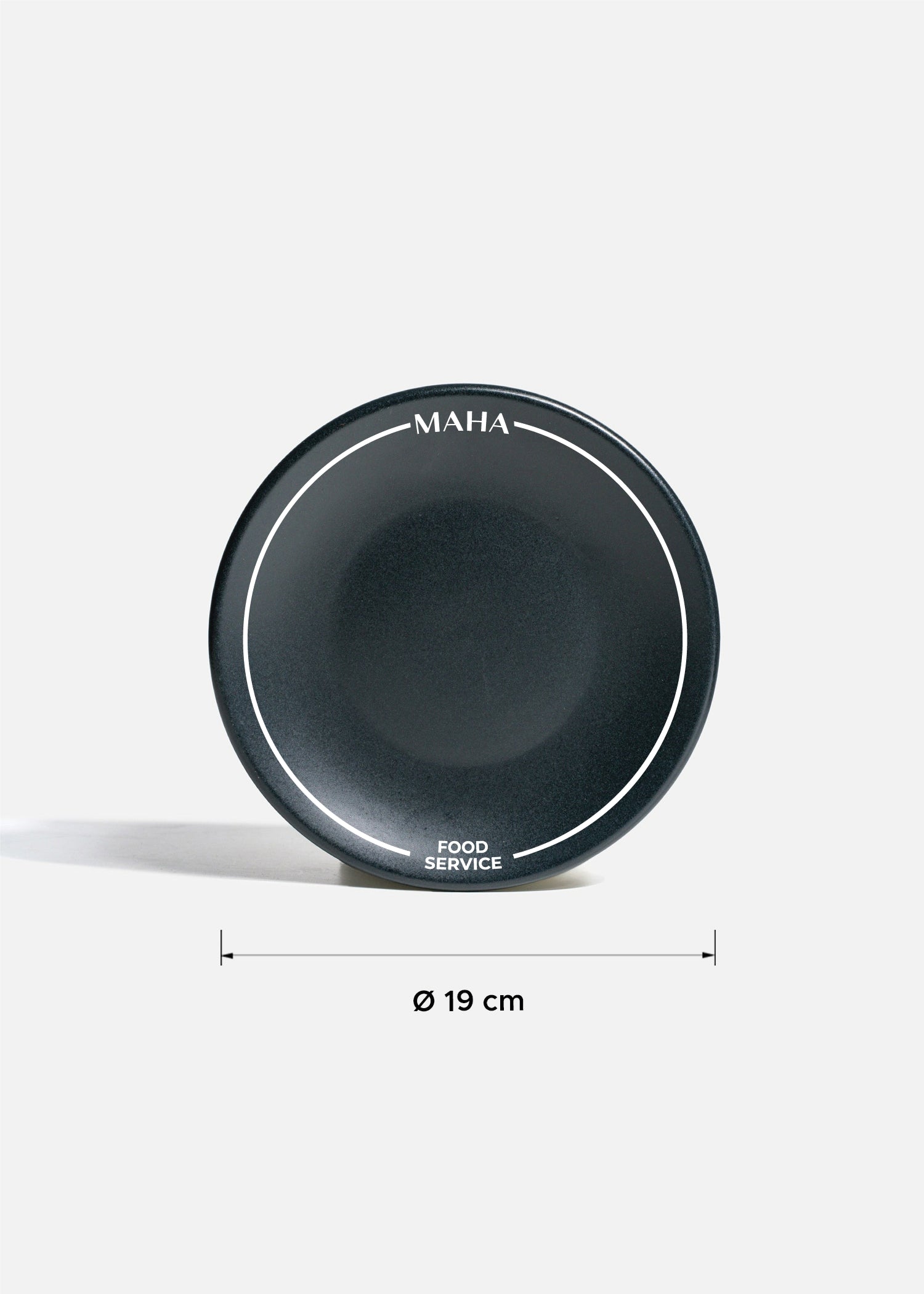Plato trinche de cerámica negro personalizado logo doble Baltimore 19 cm