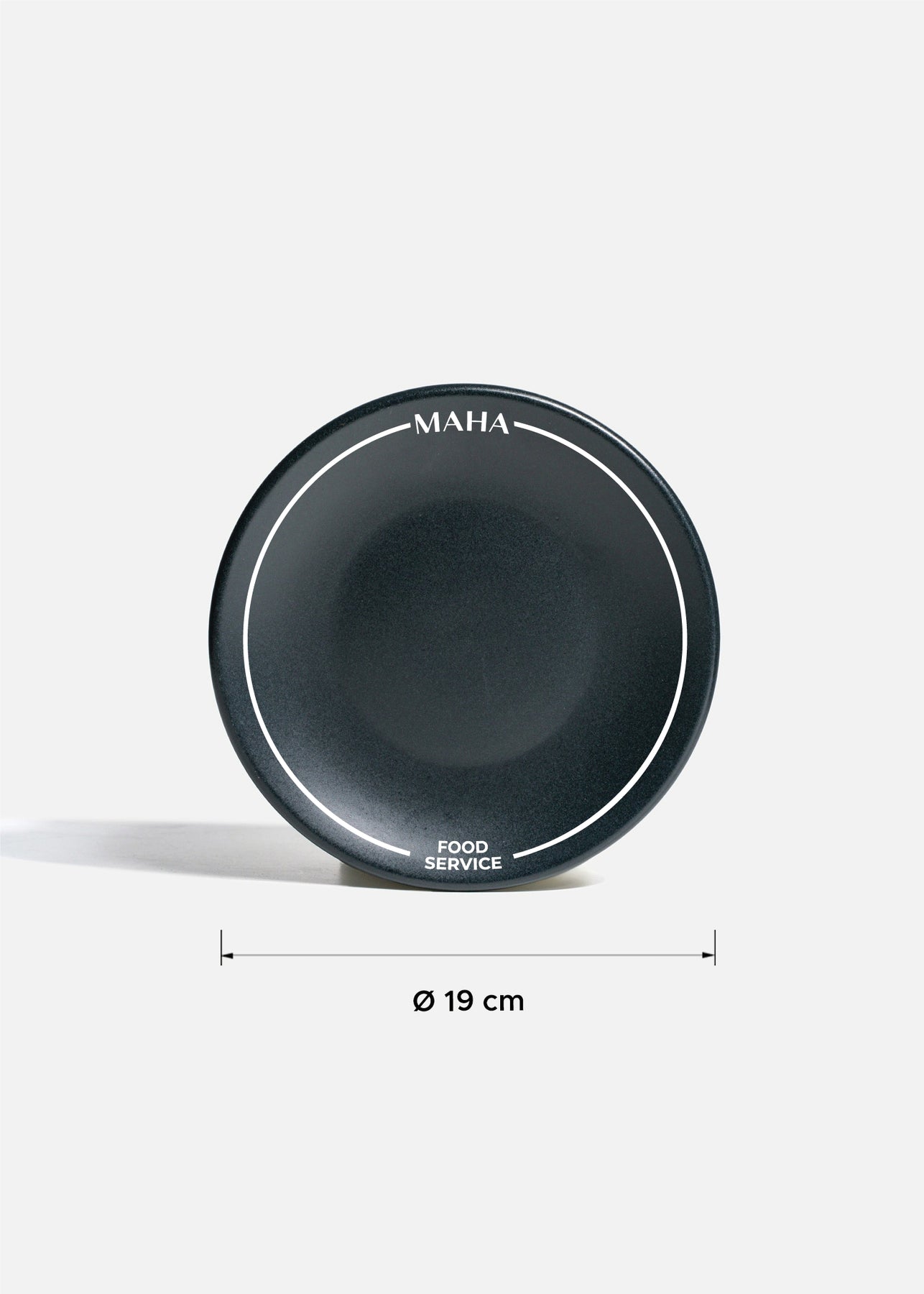 Plato trinche de cerámica negro personalizado logo doble Baltimore 19 cm