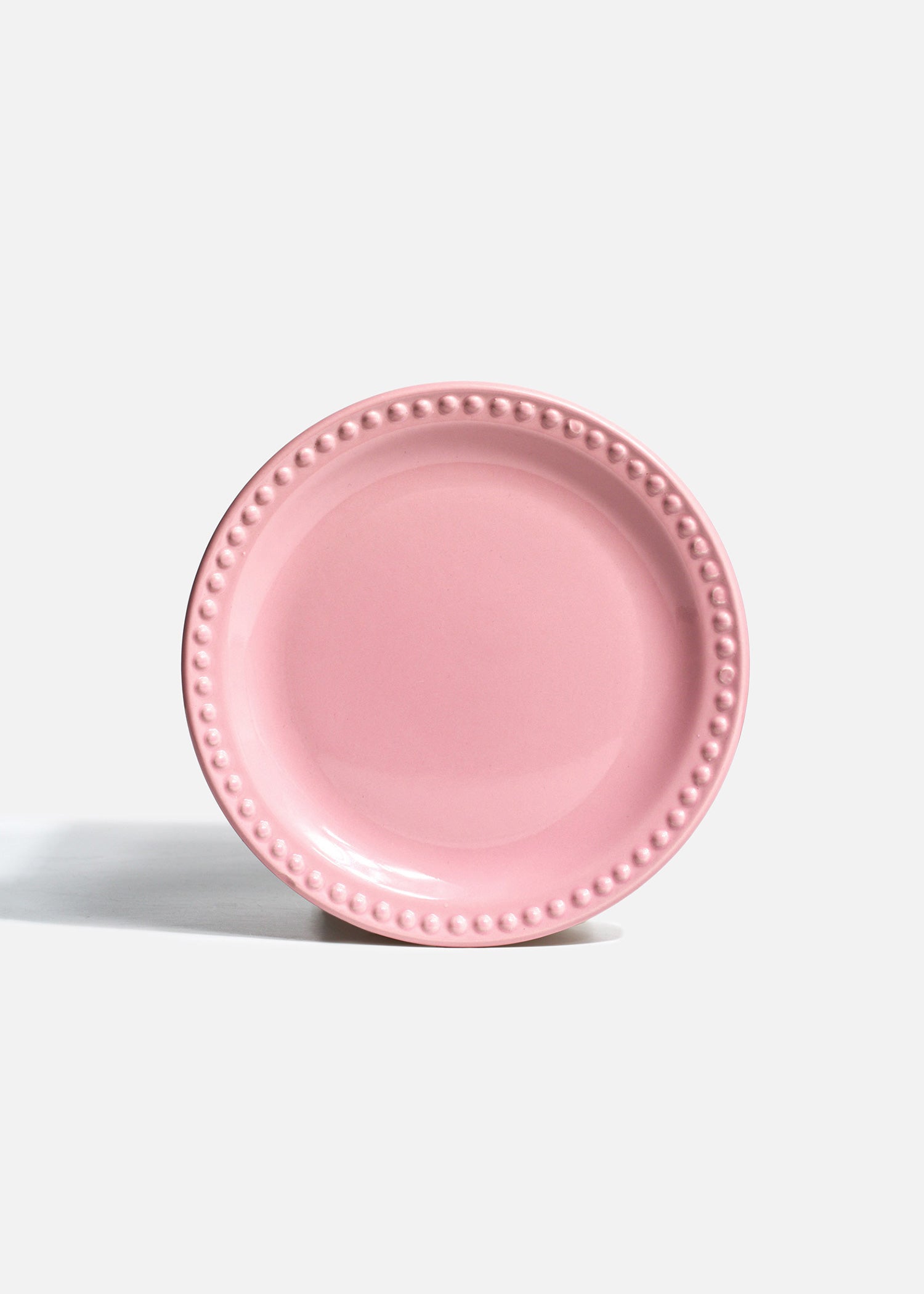 Plato Monet rosa con borde decorativo tipo perla