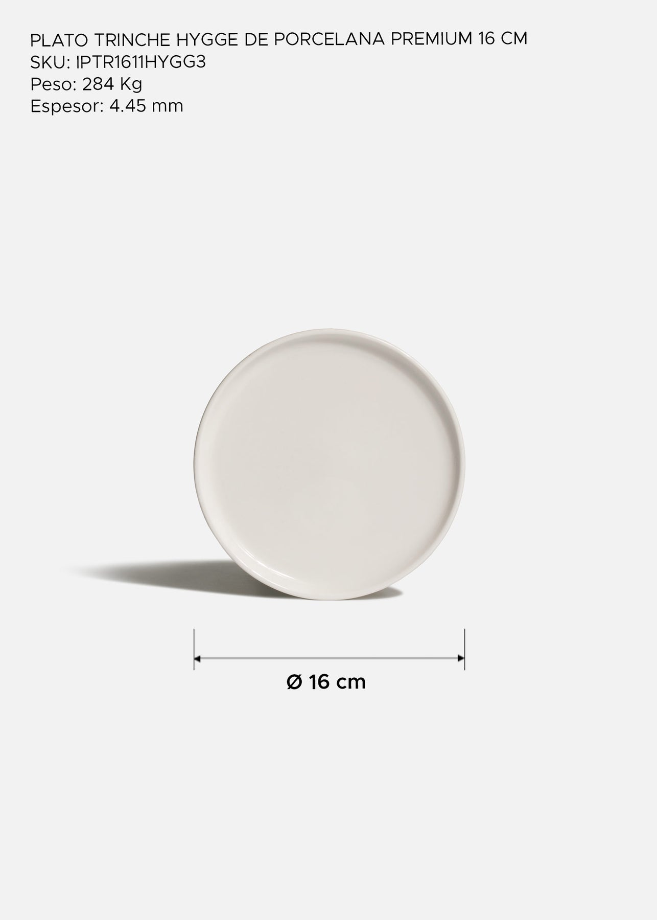 Plato Hygge de porcelana blanca premium