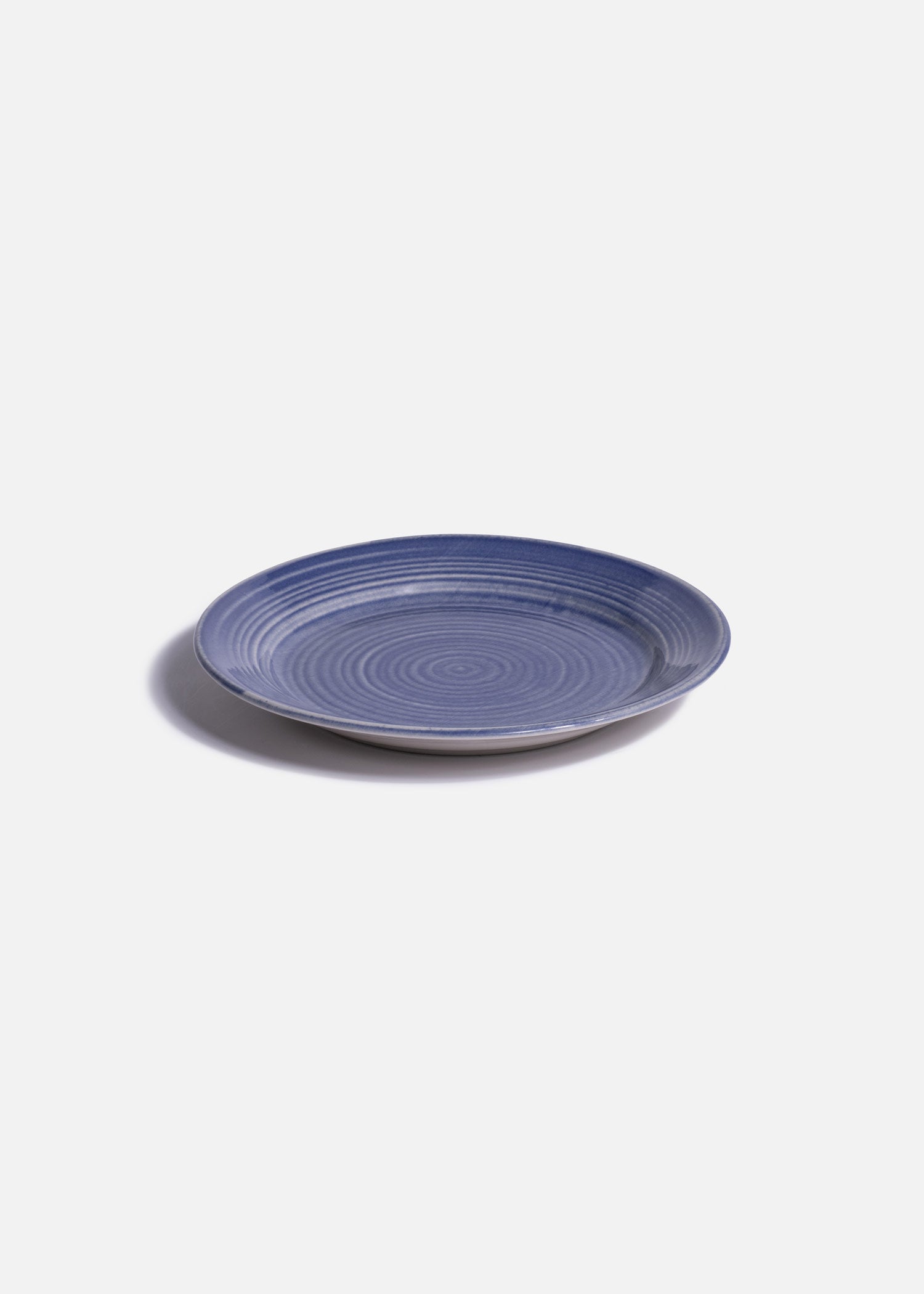Plato de cerámica azul de 20 cm para postres