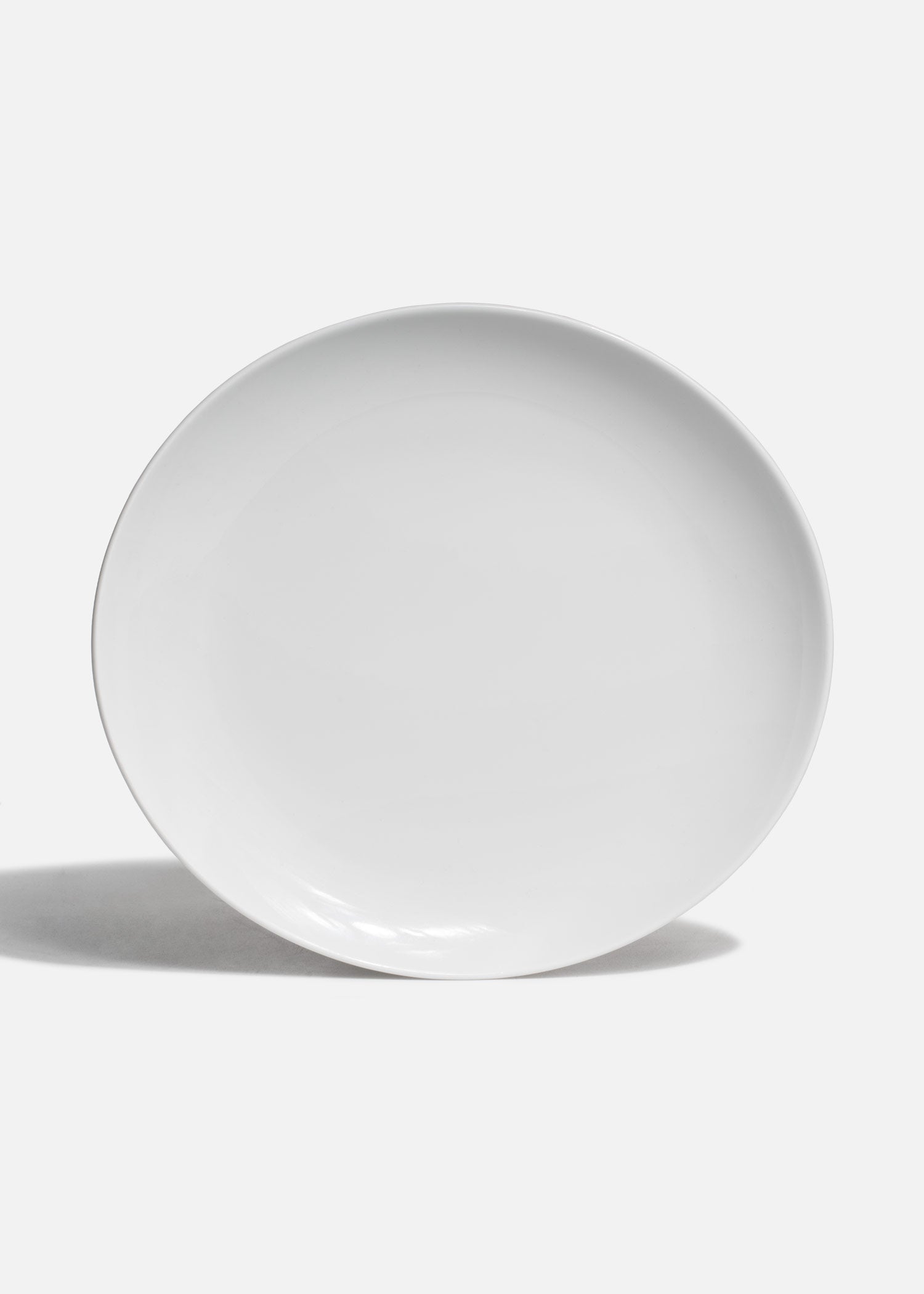 Plato trinche de porcelana blanco redondo personalizado logo doble Messina 30 cm