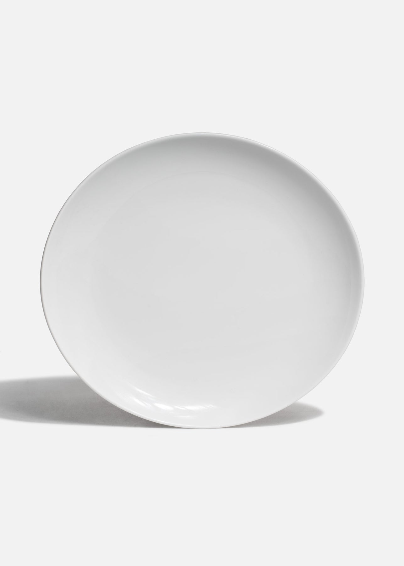 Plato trinche de porcelana blanco redondo personalizado logo doble Messina 30 cm