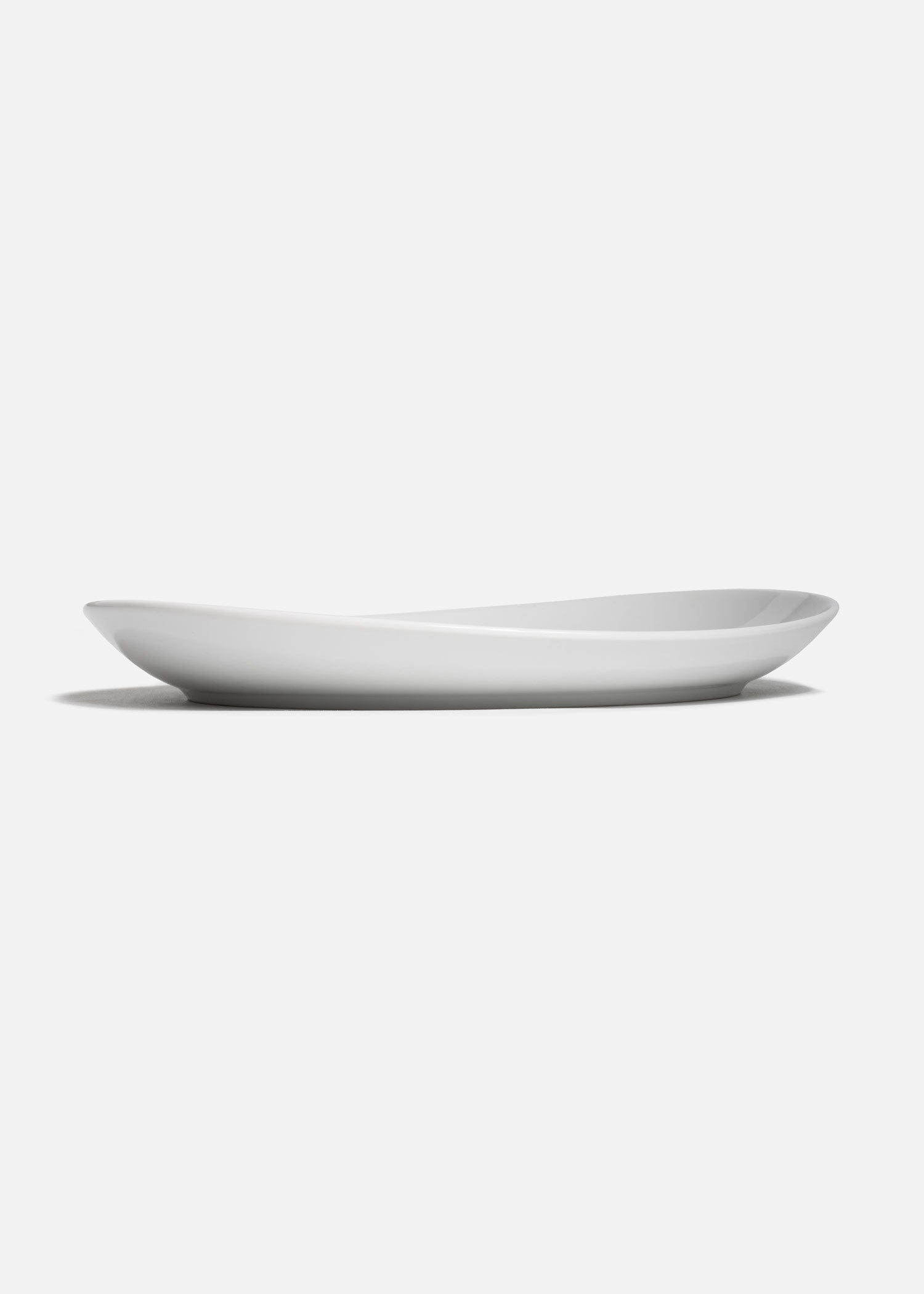 Plato trinche de porcelana blanco redondo personalizado logo doble Messina 30 cm