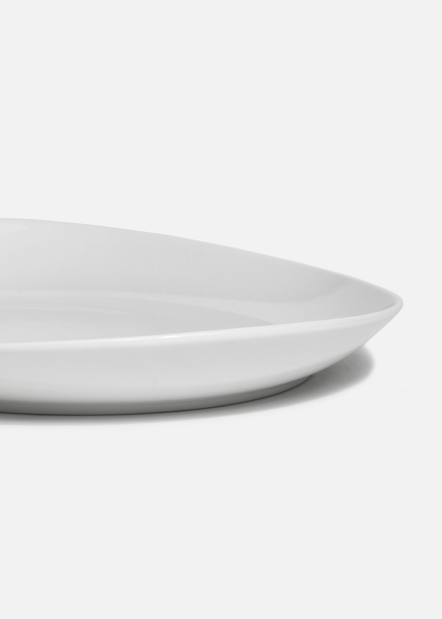 Plato trinche de porcelana blanco redondo personalizado logo doble Messina 30 cm
