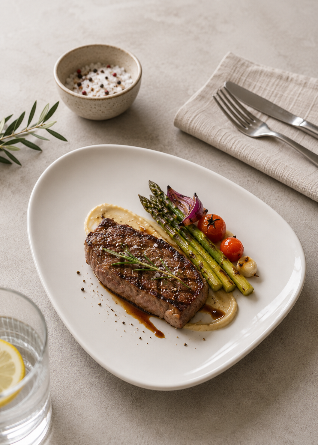 Plato trinche de porcelana Vago resistente a choques