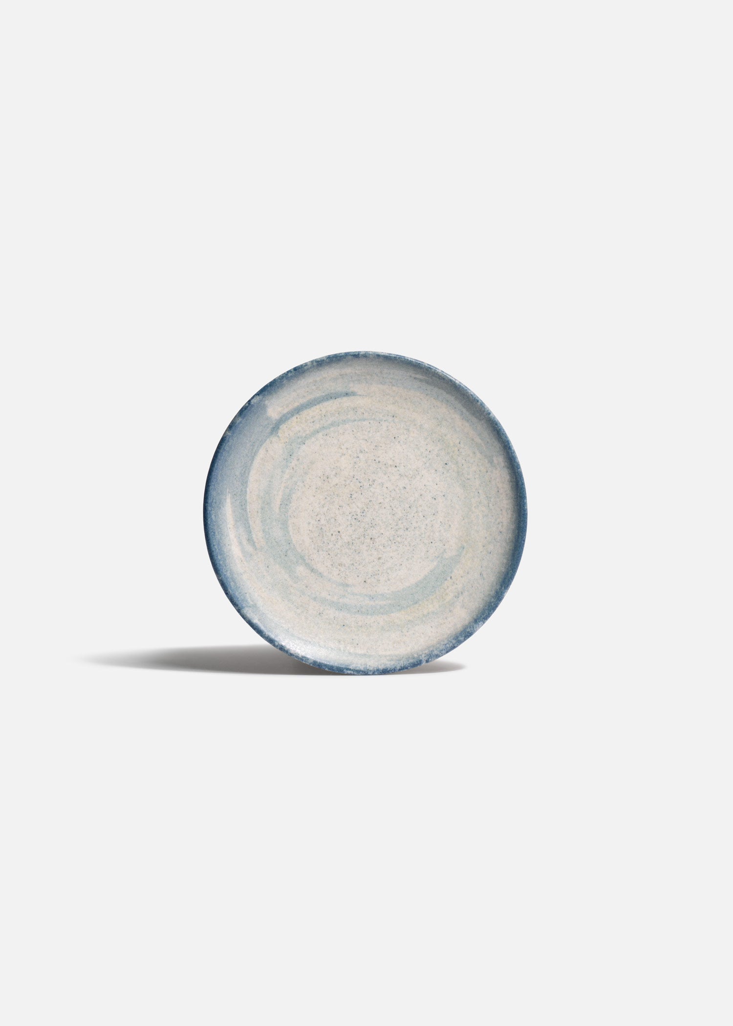 Plato trinche de porcelana blanco con azul Harena de 17 cm