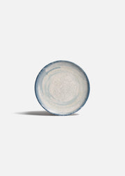 Plato trinche de porcelana blanco con azul Harena de 17 cm