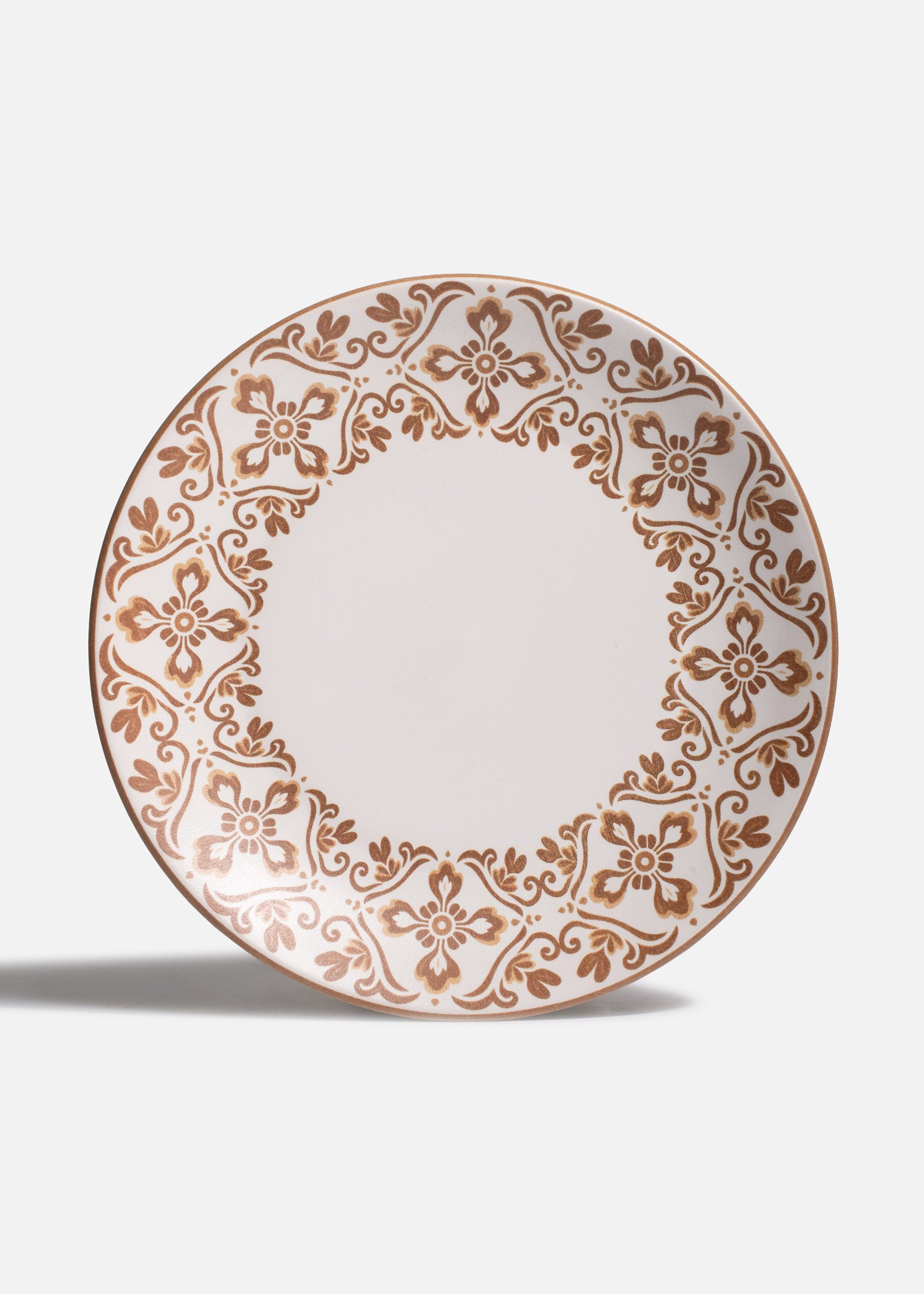Plato trinche Regina de cerámica Talavera Mostaza Ø 28 cm