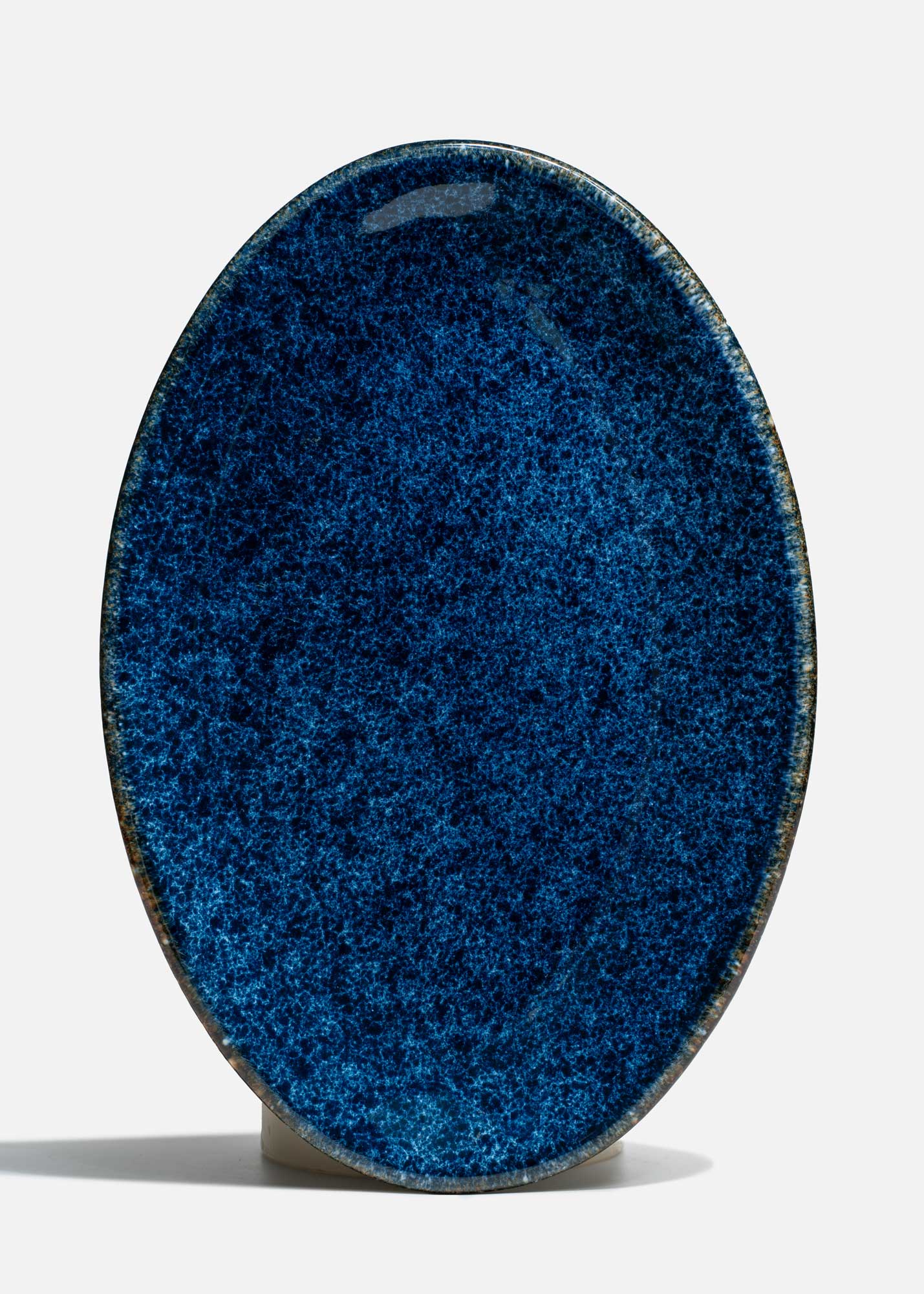 plato ovalado porcelana azul mahahome