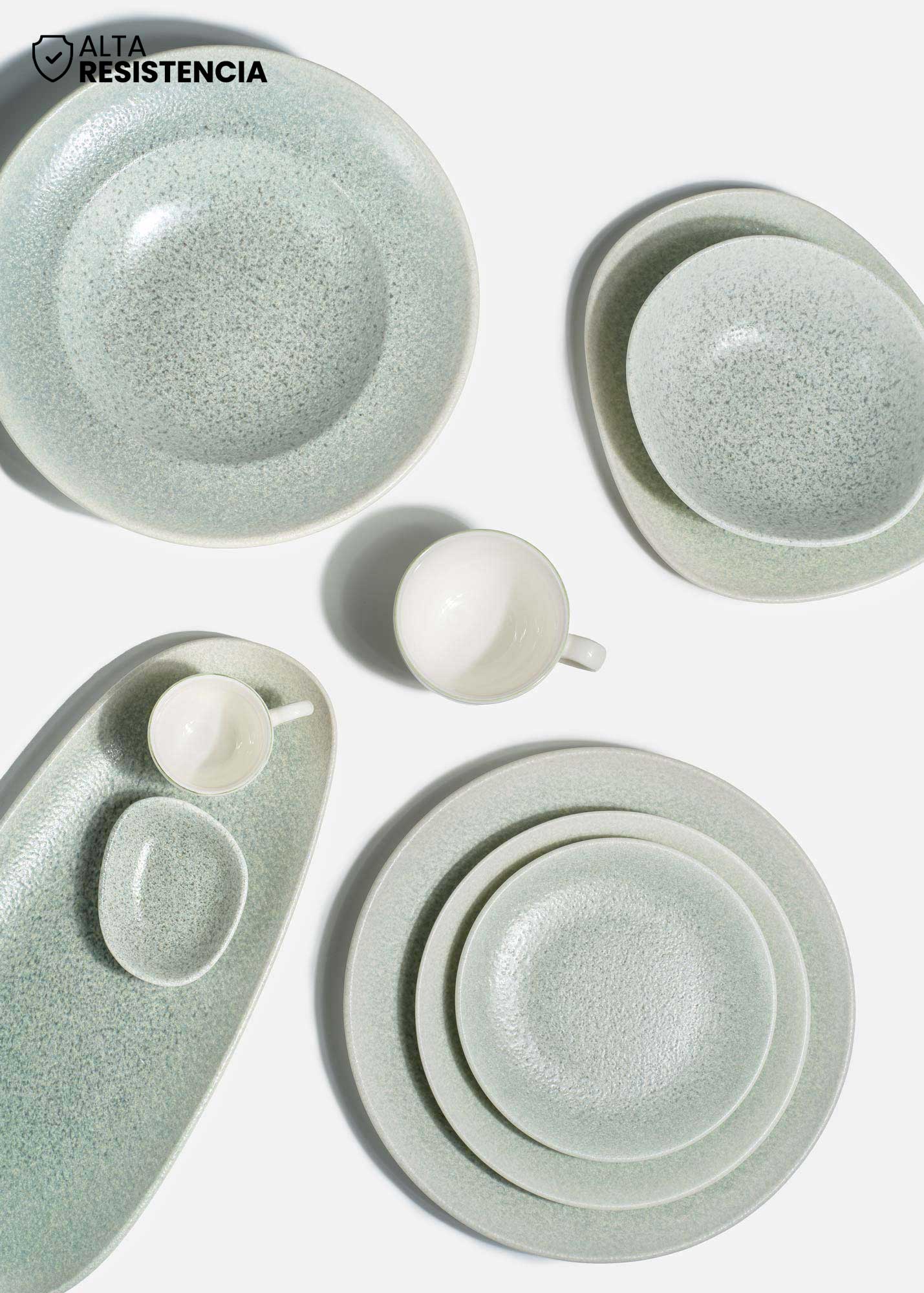 platos de porcelana azul resistentes 