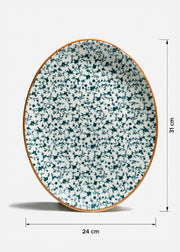 Platos oval de porcelana blanco y azul Princess /Lottus — imagen de producto