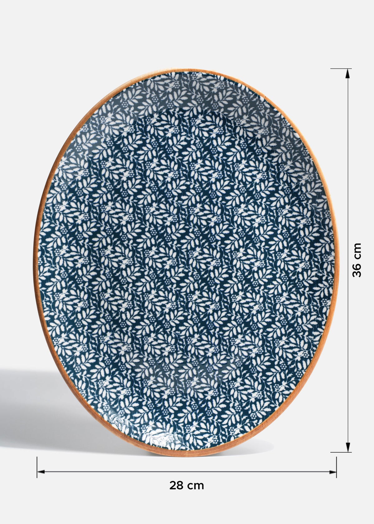 Platos oval de porcelana blanco y azul Princess /Lottus — imagen de producto