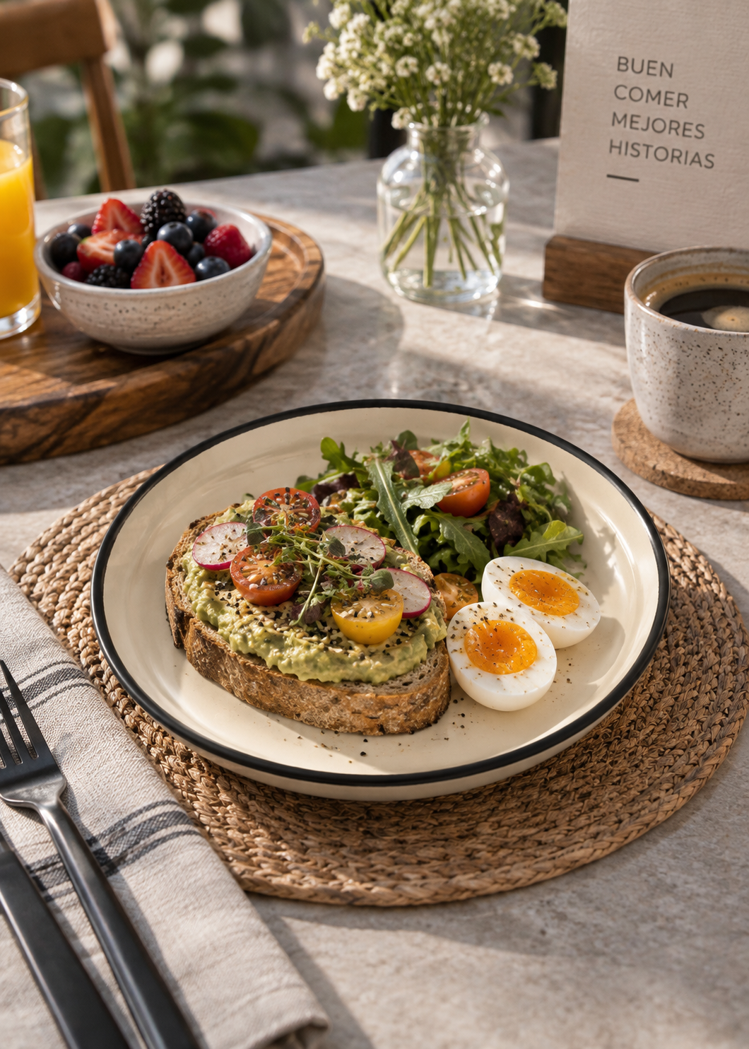 Plato de melamina beige 21 cm con filo oscuro
