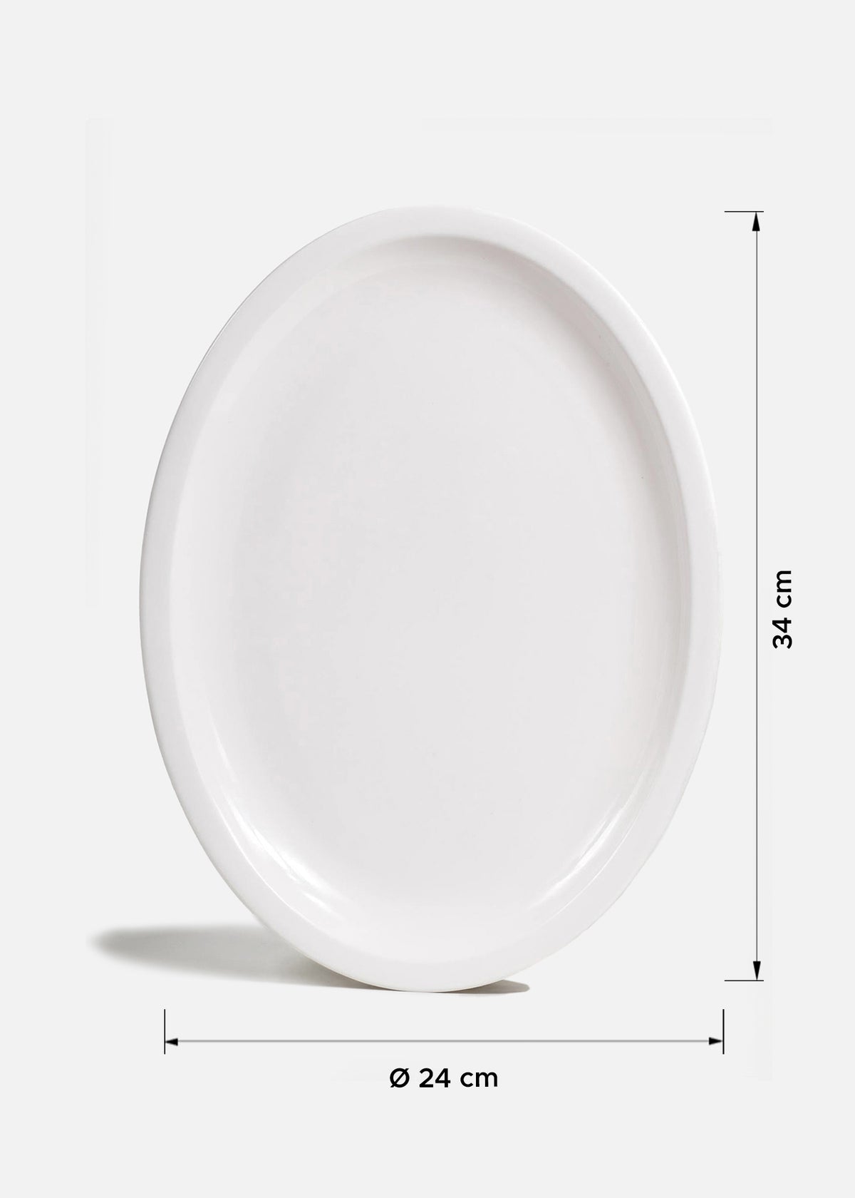 Platos ovalados de melamina blanco Institucional — imagen de producto