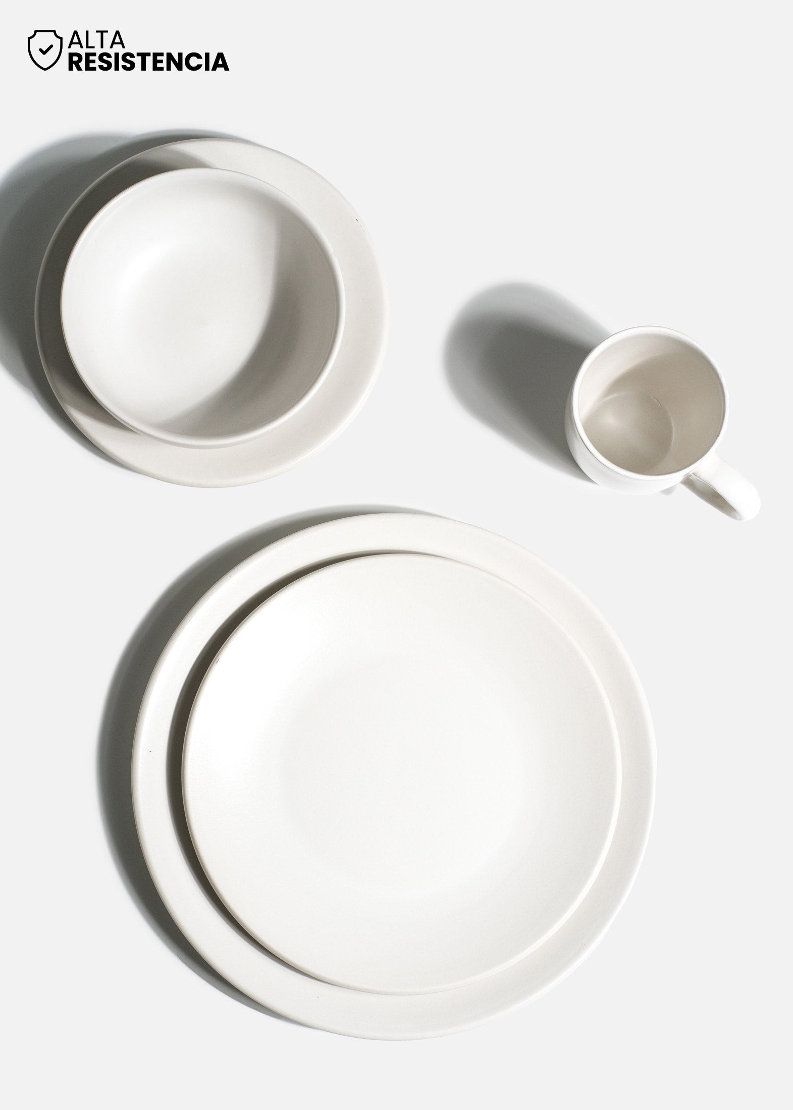 compra platos ceramica blanco maha