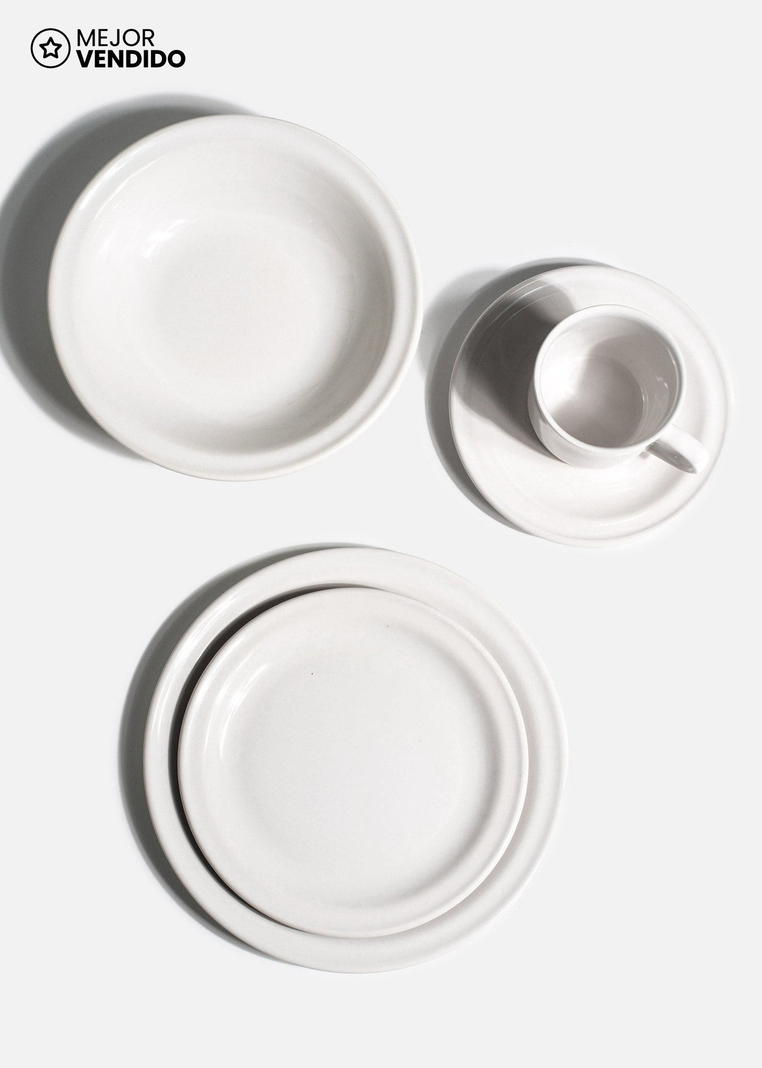 precio platos ceramica blanco maha