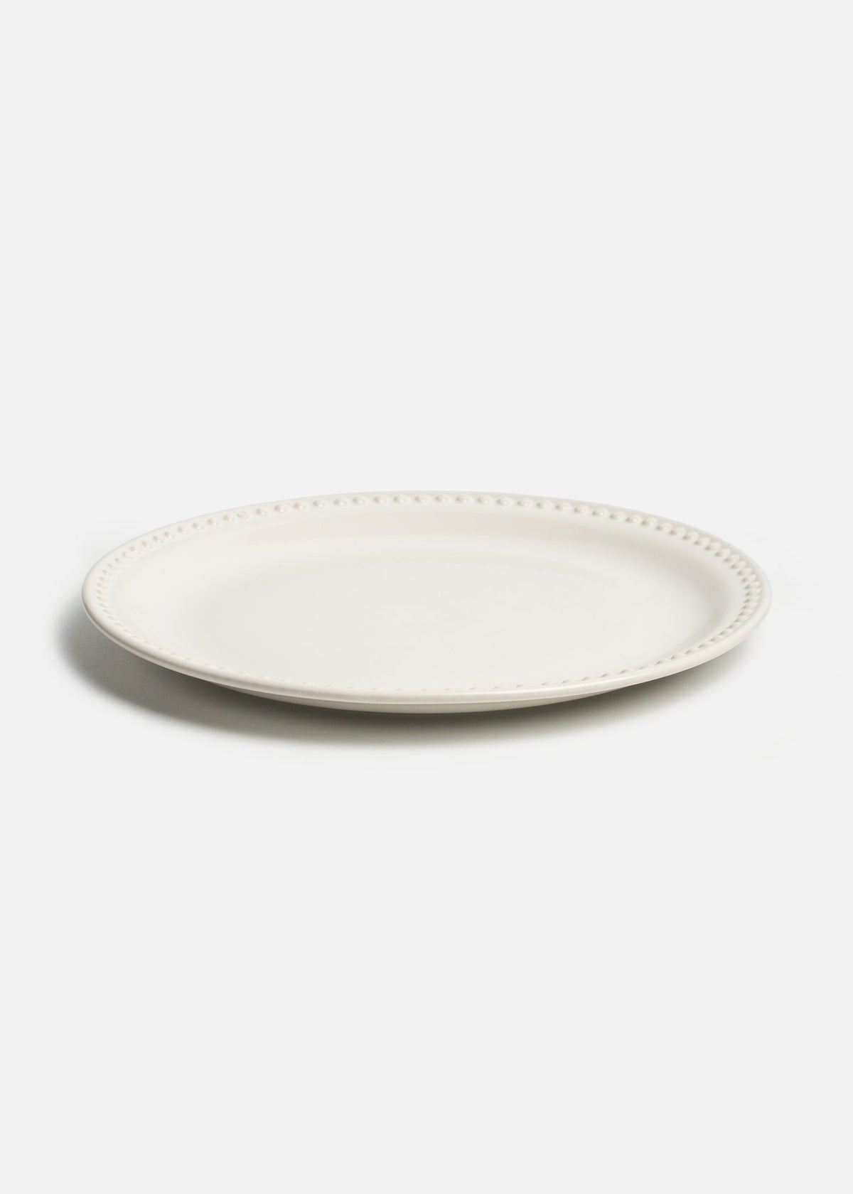 Plato trinche blanco de 19 cm vista frontal