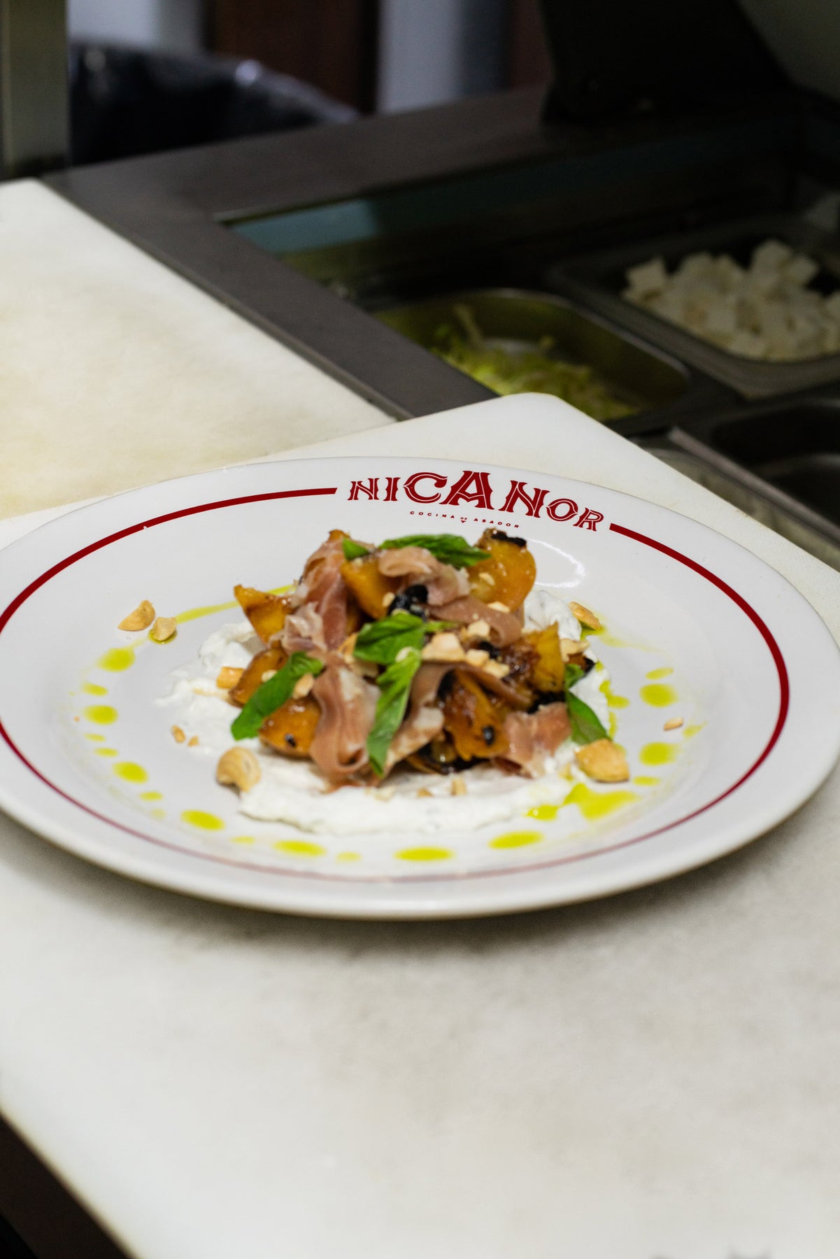 Platos de cerámica blanco Glacial + personalizado con logo doble