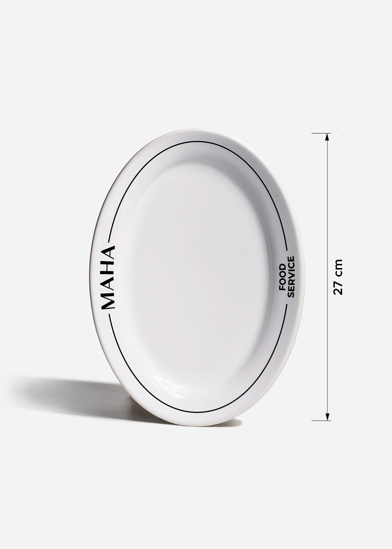 Platos de cerámica blanco Glacial + personalizado con logo doble