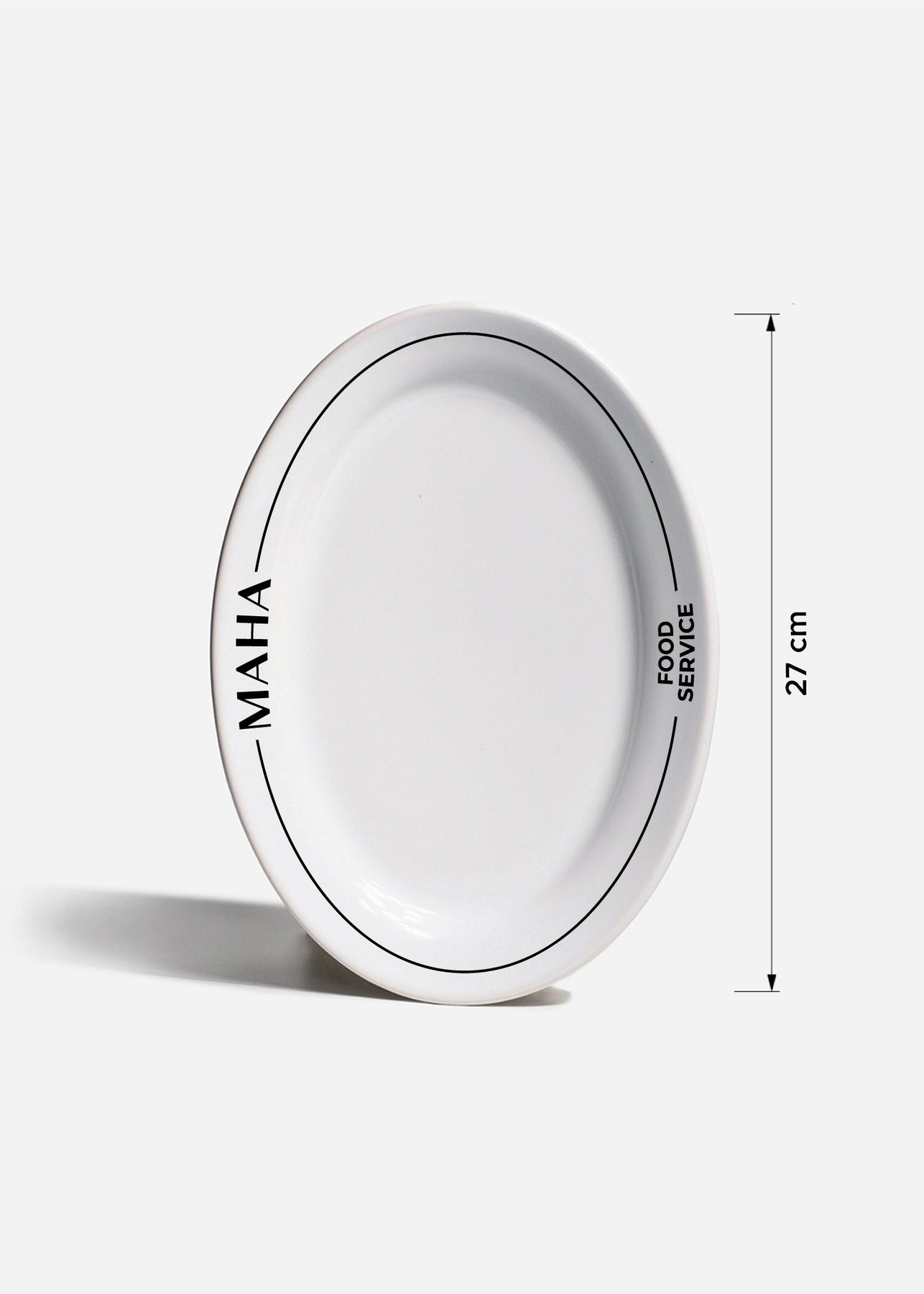 Platos de cerámica blanco Glacial + personalizado con logo doble