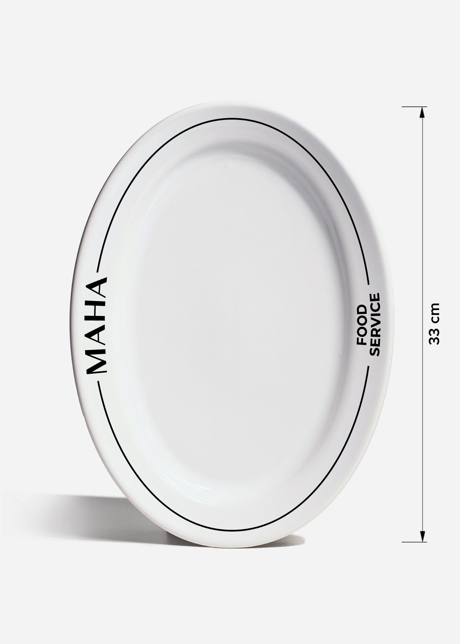 Platos de cerámica blanco Glacial + personalizado con logo doble
