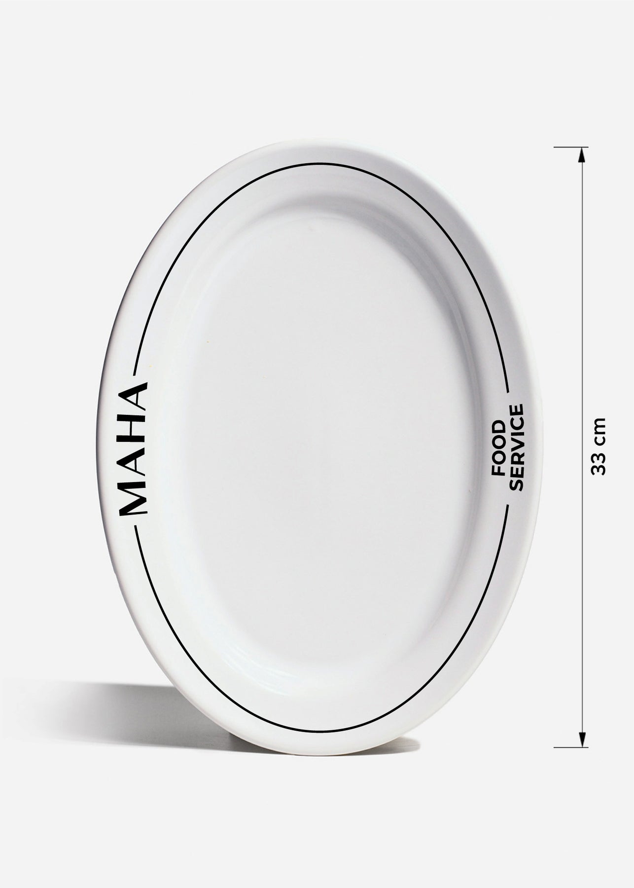 Platos de cerámica blanco Glacial + personalizado con logo doble