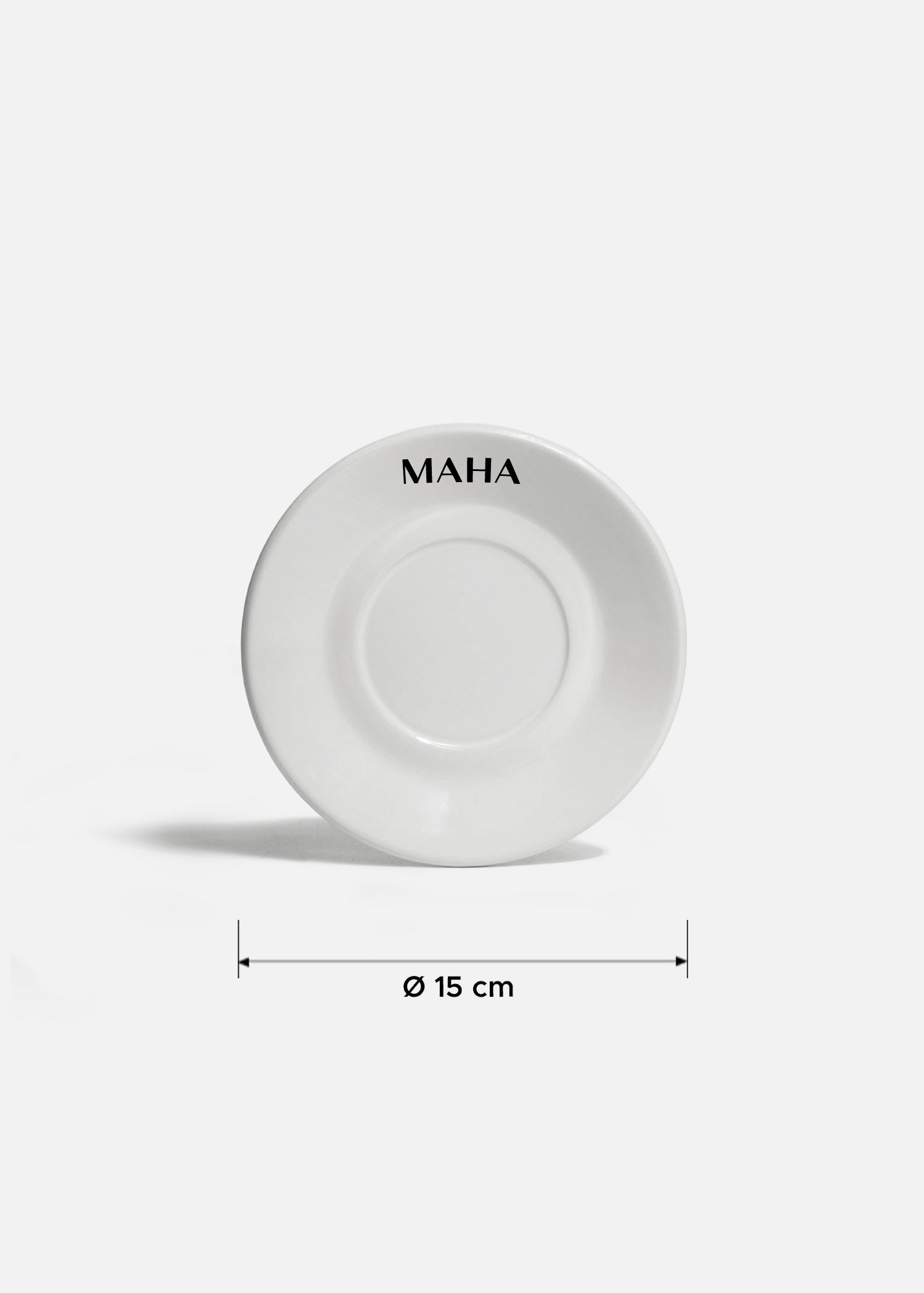 Platos de cerámica blanco Glacial + personalizado con logo simple