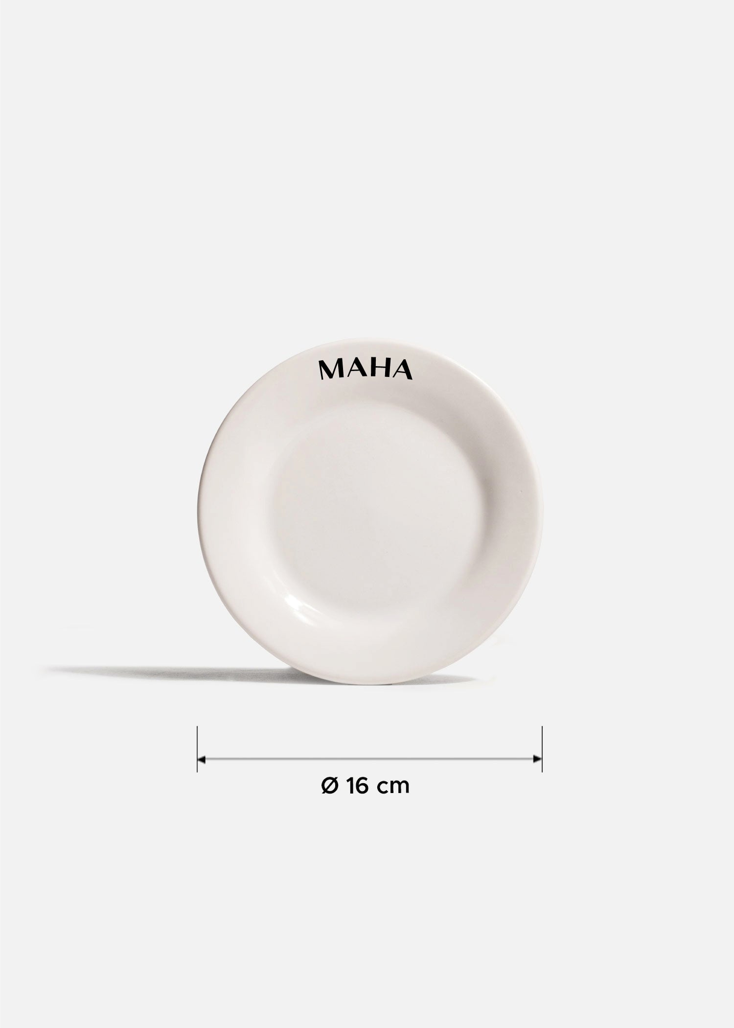 Platos de cerámica blanco Glacial + personalizado con logo simple