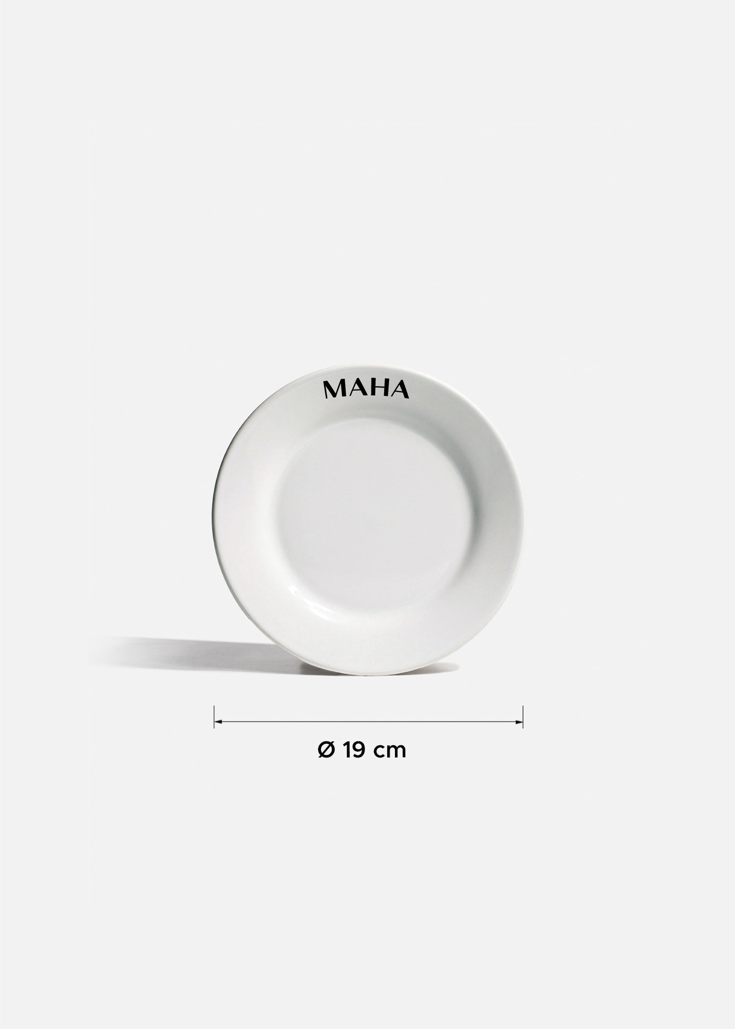 Platos de cerámica blanco Glacial + personalizado con logo simple