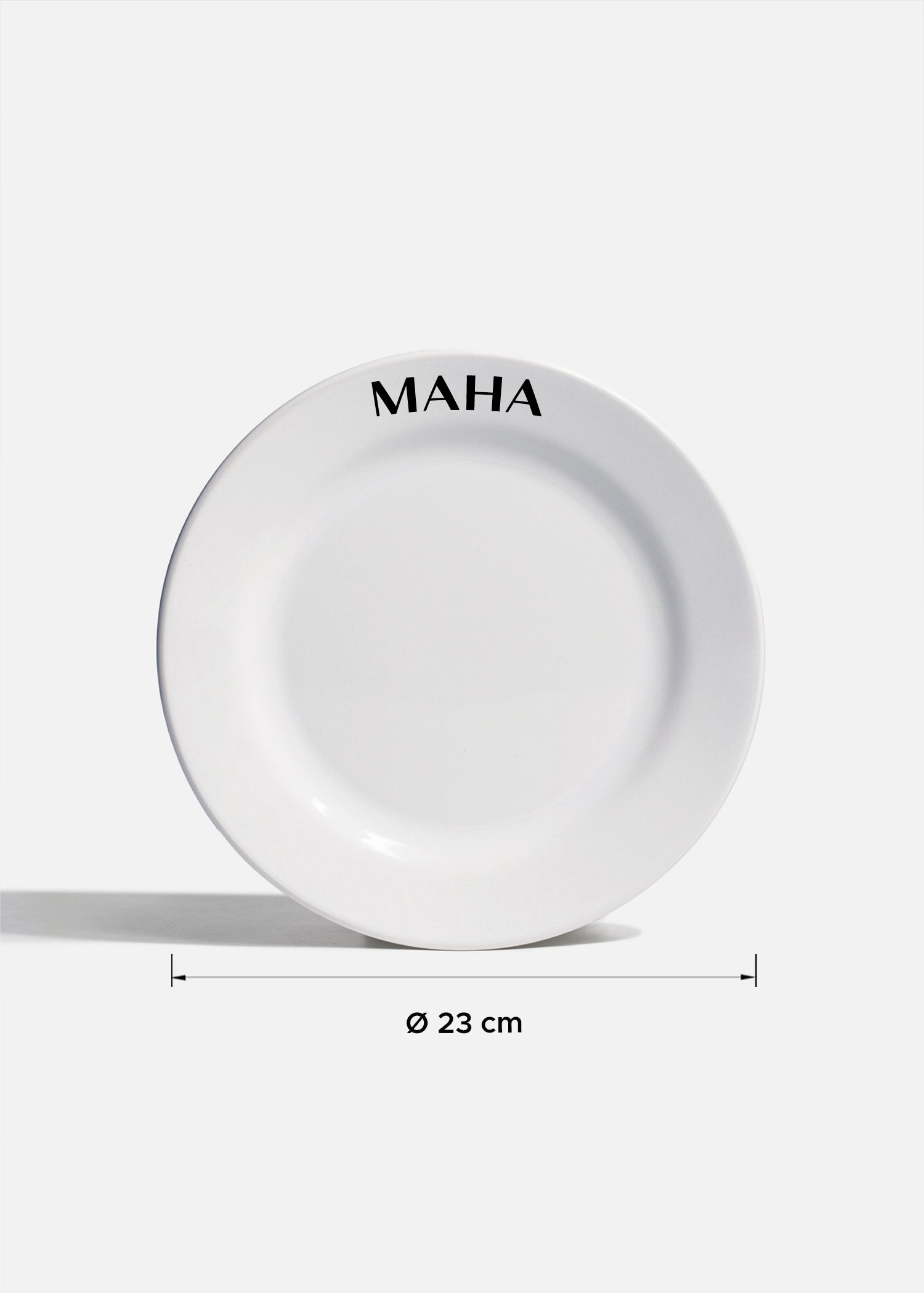Platos de cerámica blanco Glacial + personalizado con logo simple