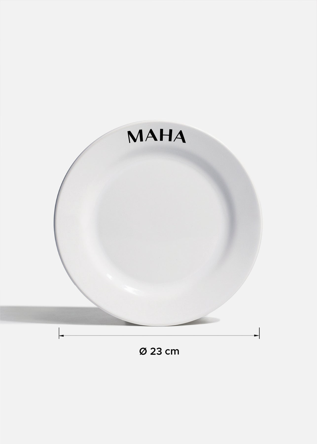 Platos de cerámica blanco Glacial + personalizado con logo simple