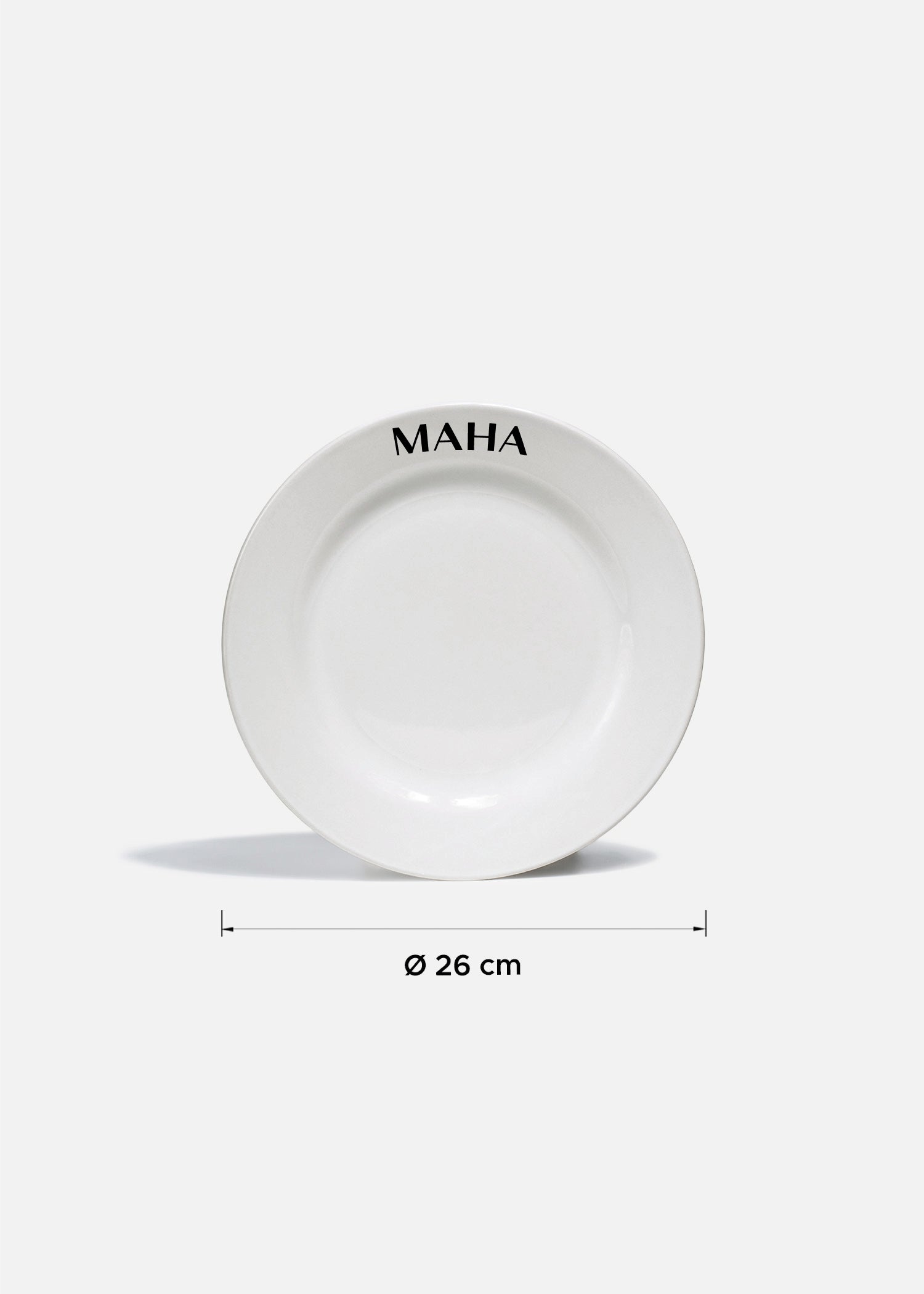 Platos de cerámica blanco Glacial + personalizado con logo simple